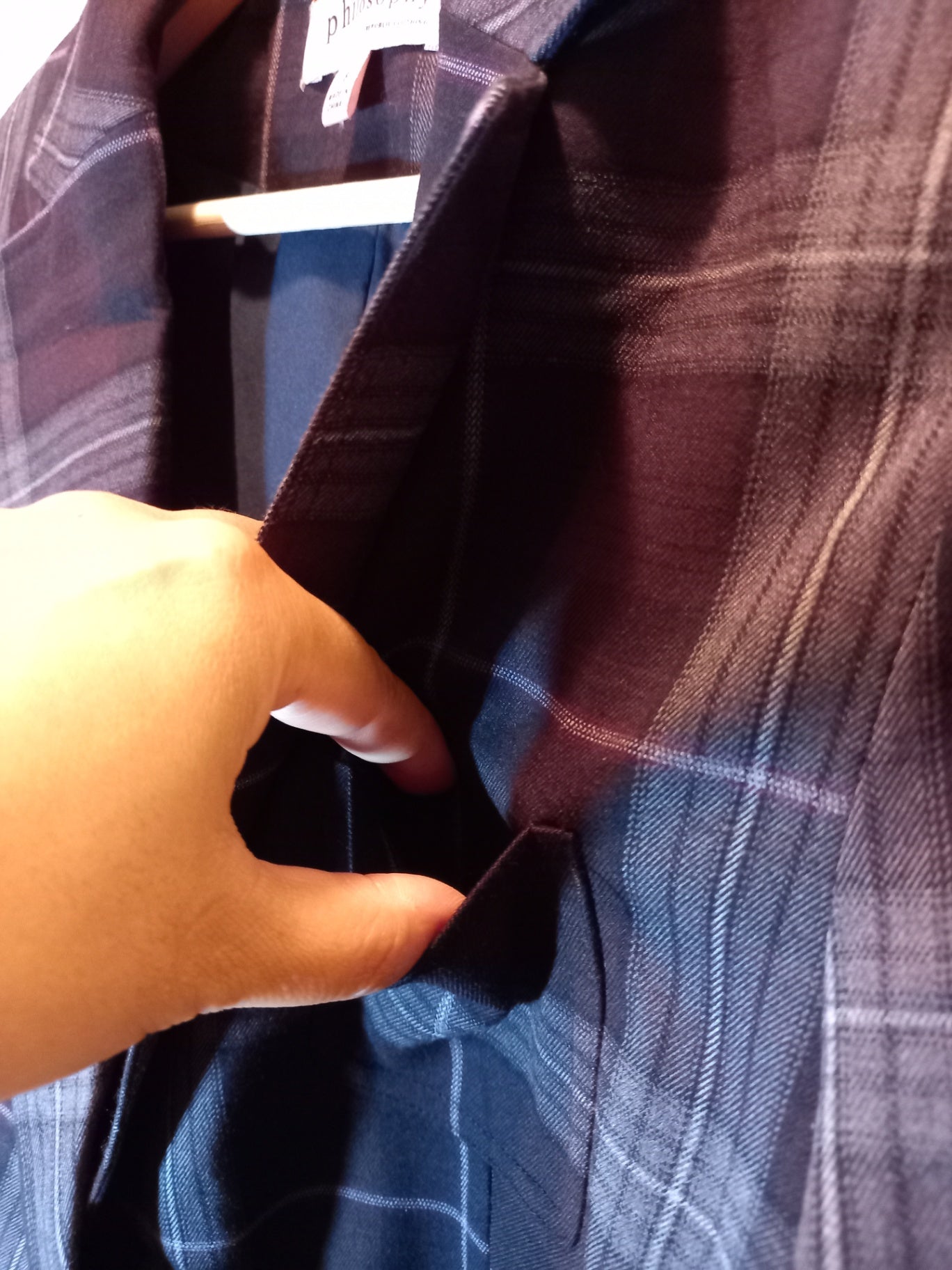 Philosophy Plaid Blazer Sz 8