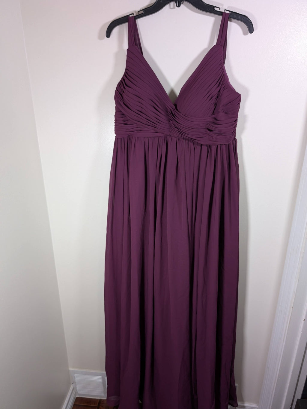 ForHerandForHim Purple Chiffon Gown - appears size 14