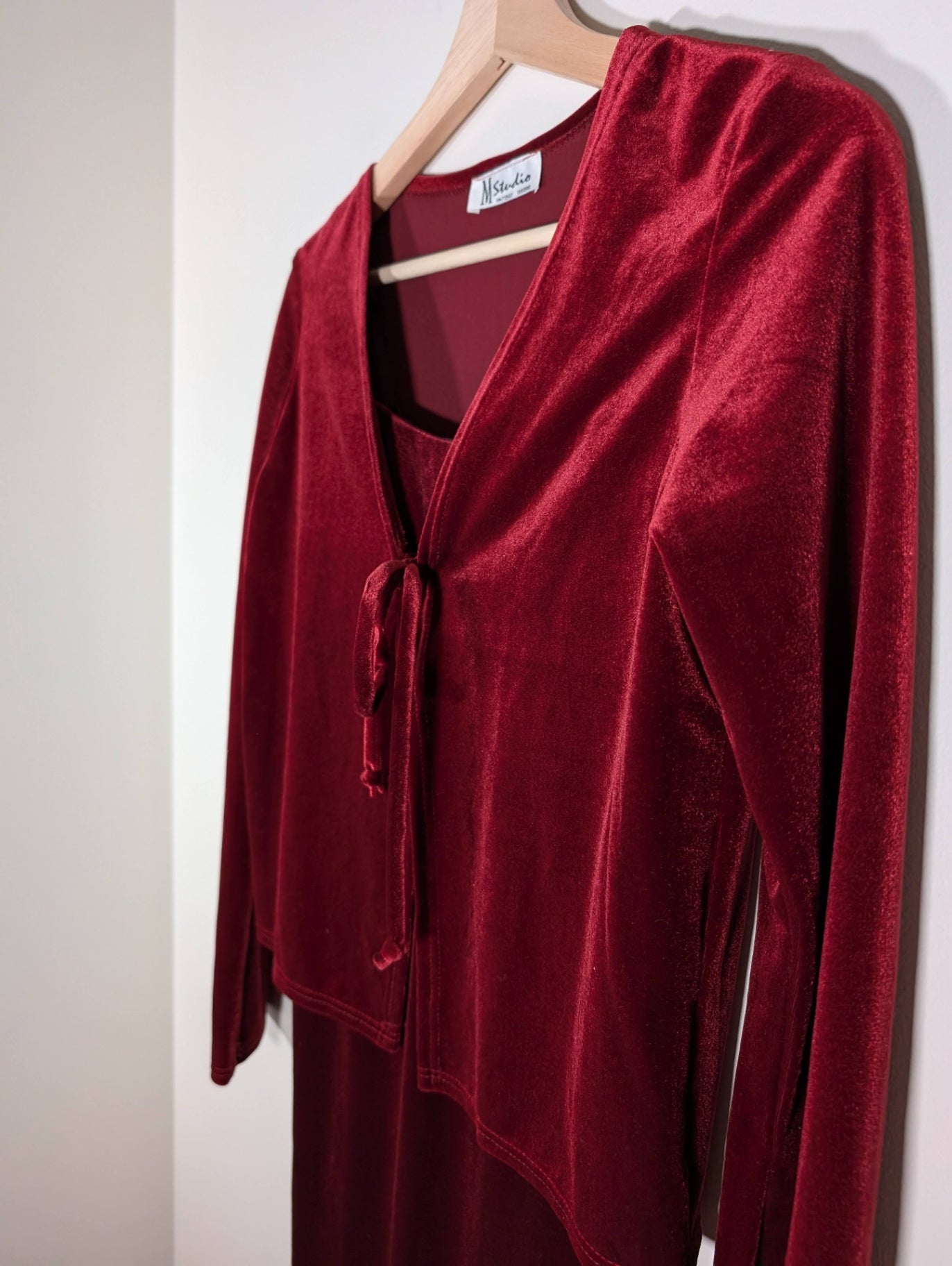 M Studio Velvet Red Dress and Bolero - appears Medium