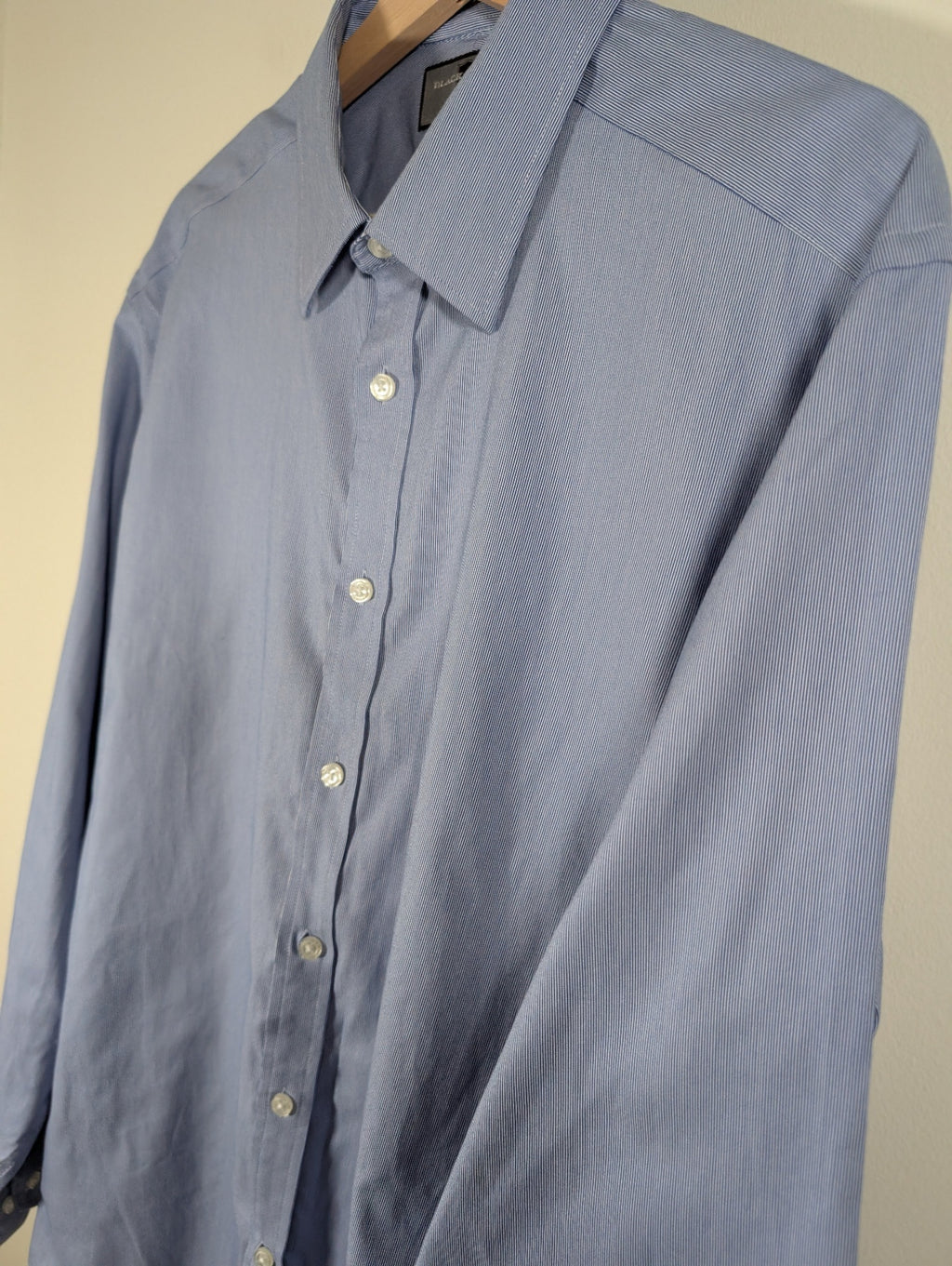 Black Brown Slim Fit Blue Striped Button up - 17x36