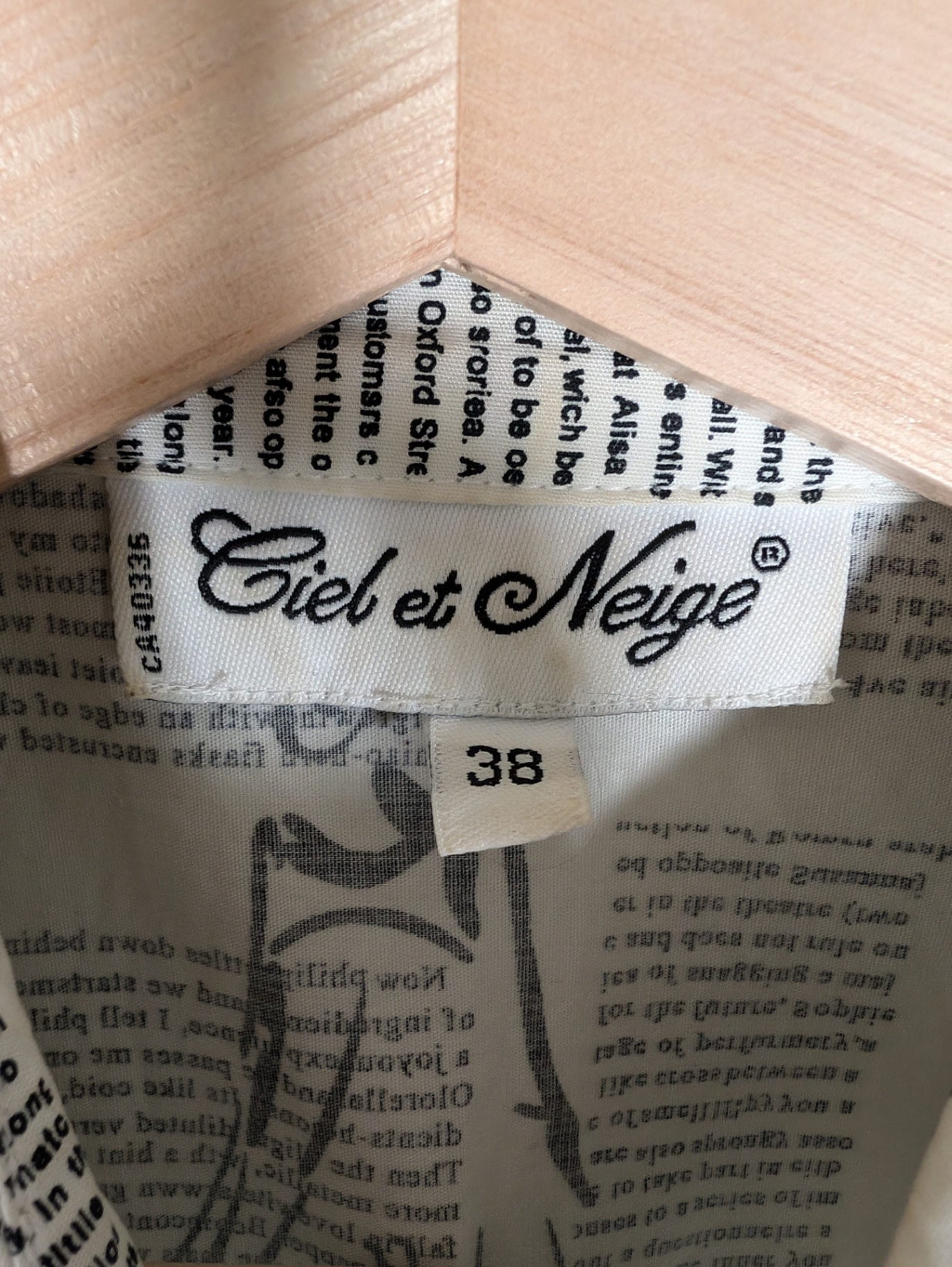 Ciel et Neige Vintage Printed Jacket - SZ 38 (staining)