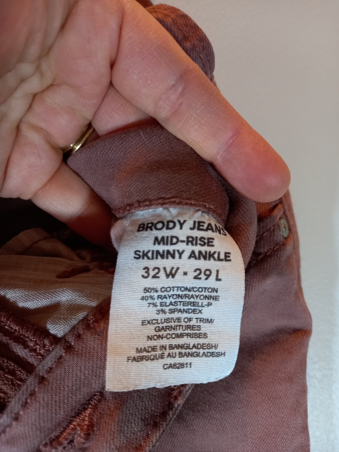 Brody Jeans Rust Jeans Sz32