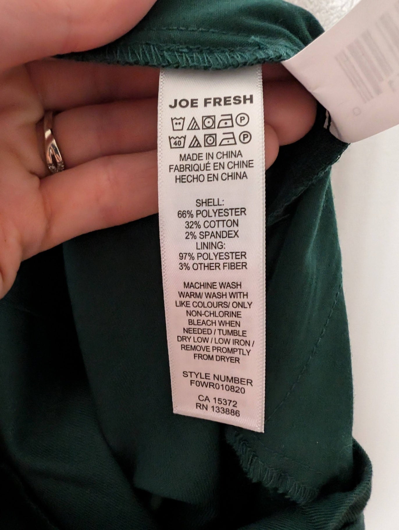 Joe Fresh green tie waist pants - SZ 2