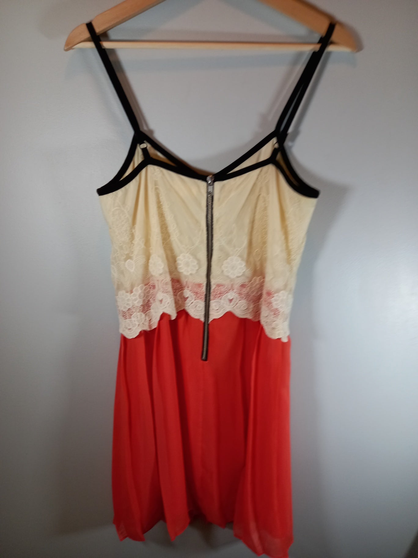Maison Jules cream & coral dress - Large