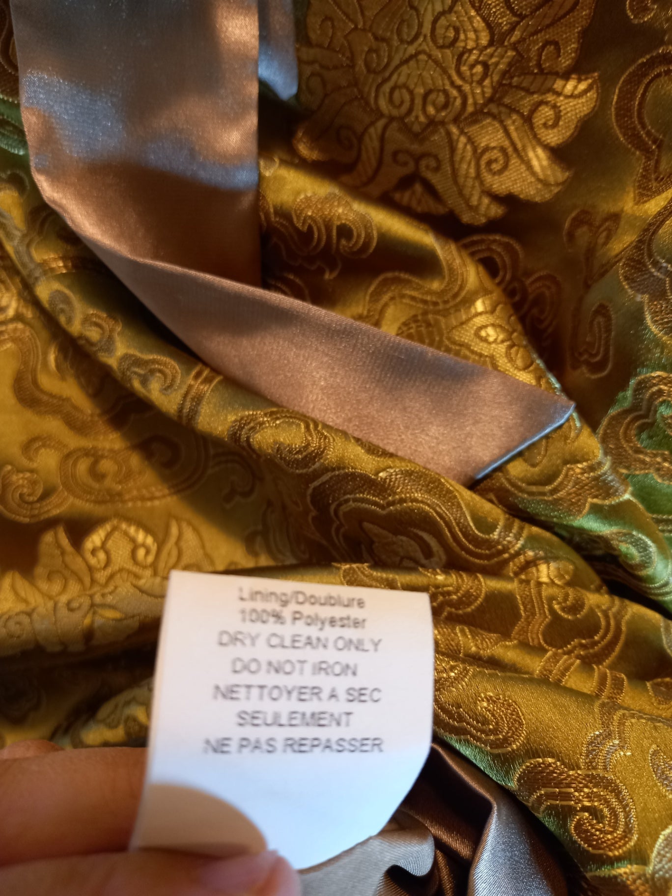 Sweet Chemise green & gold strapless dress - SZ 6