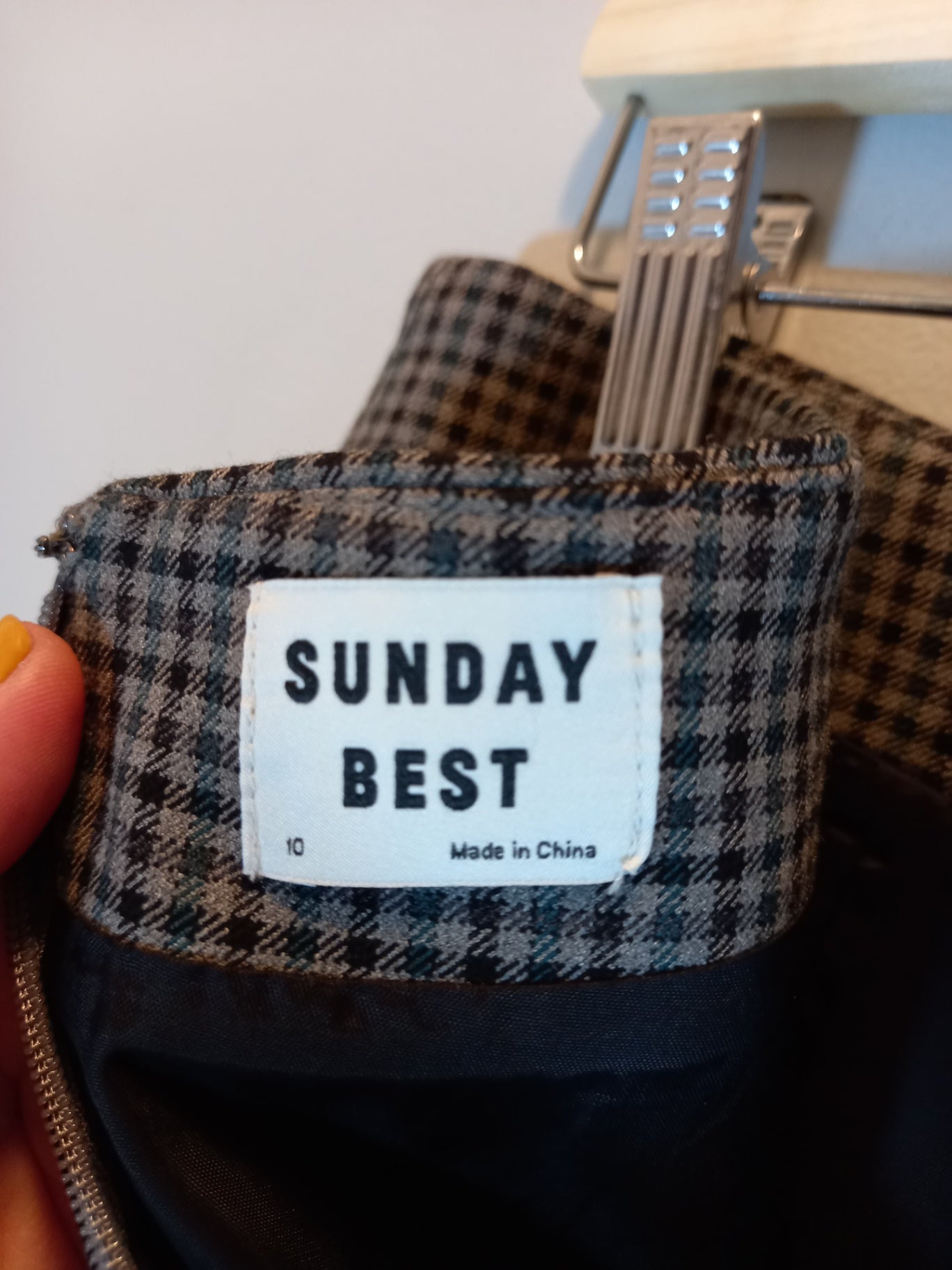 NWT Sunday Best checkered plaid skirt - SZ 10