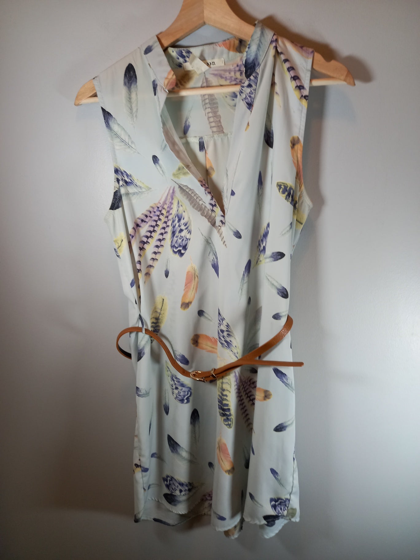 Iris Moon sleeveless feather dress - Medium