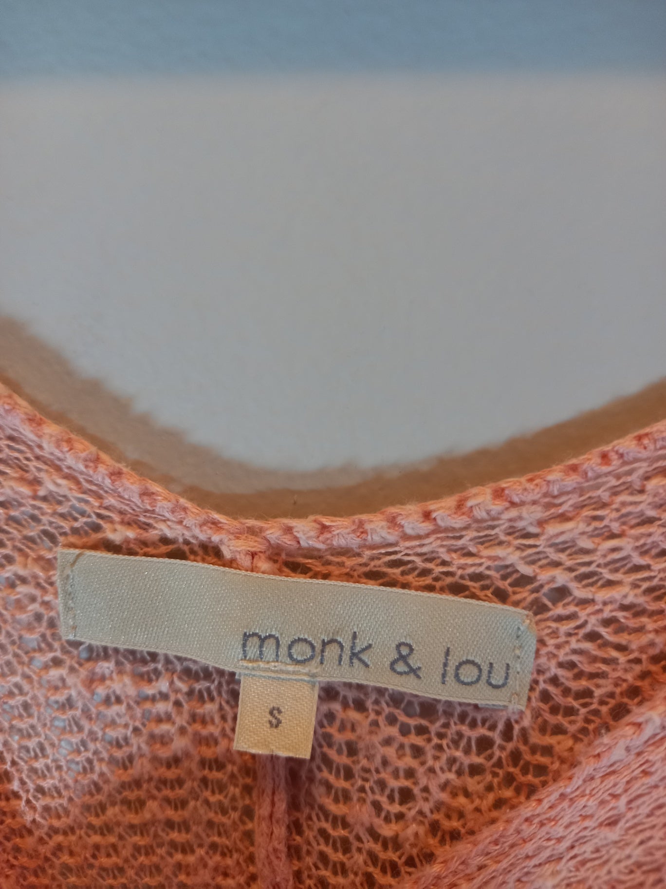 Monk & Lou pink sweater - Small (Minor Flaw)