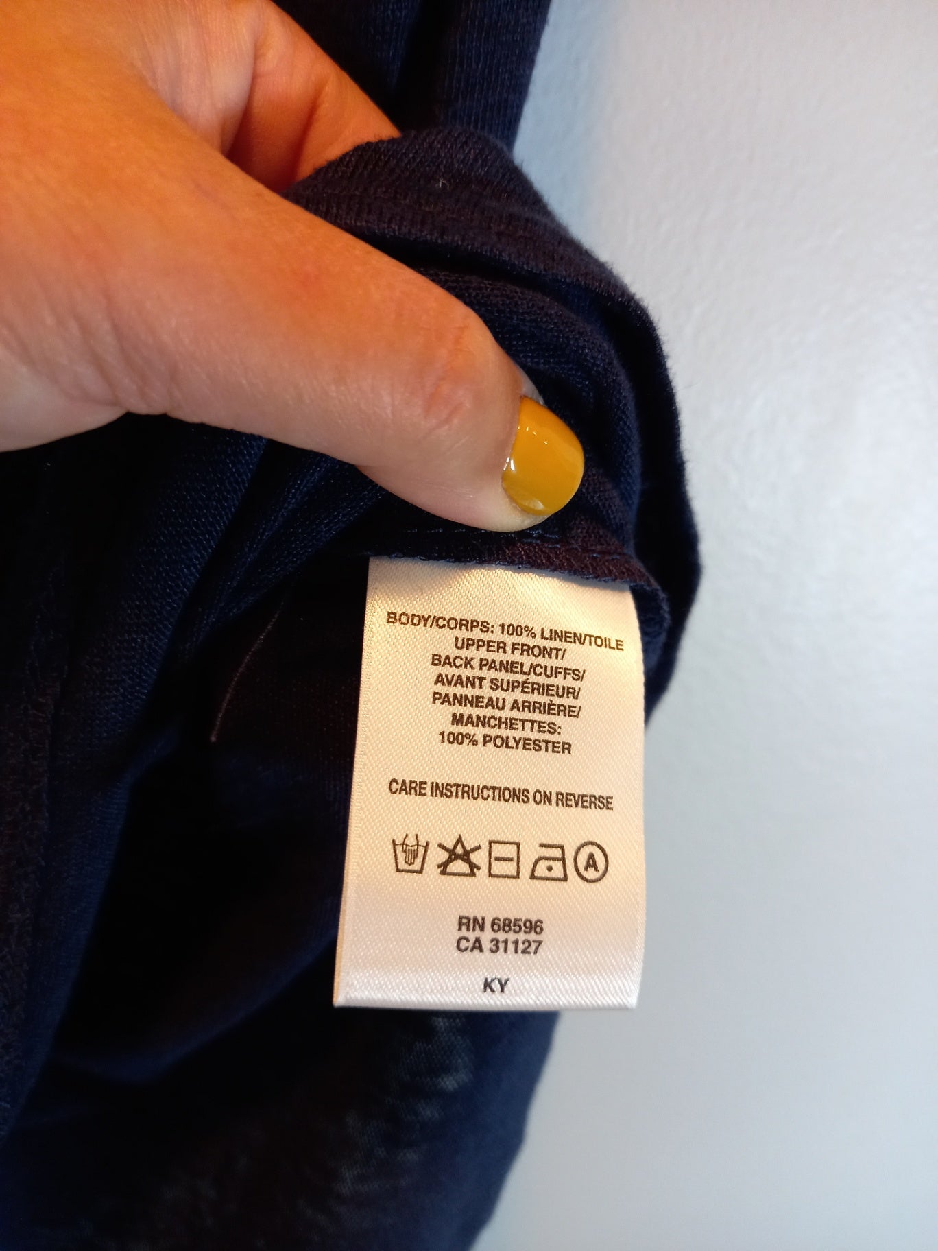 DKNY navy blouse - Small