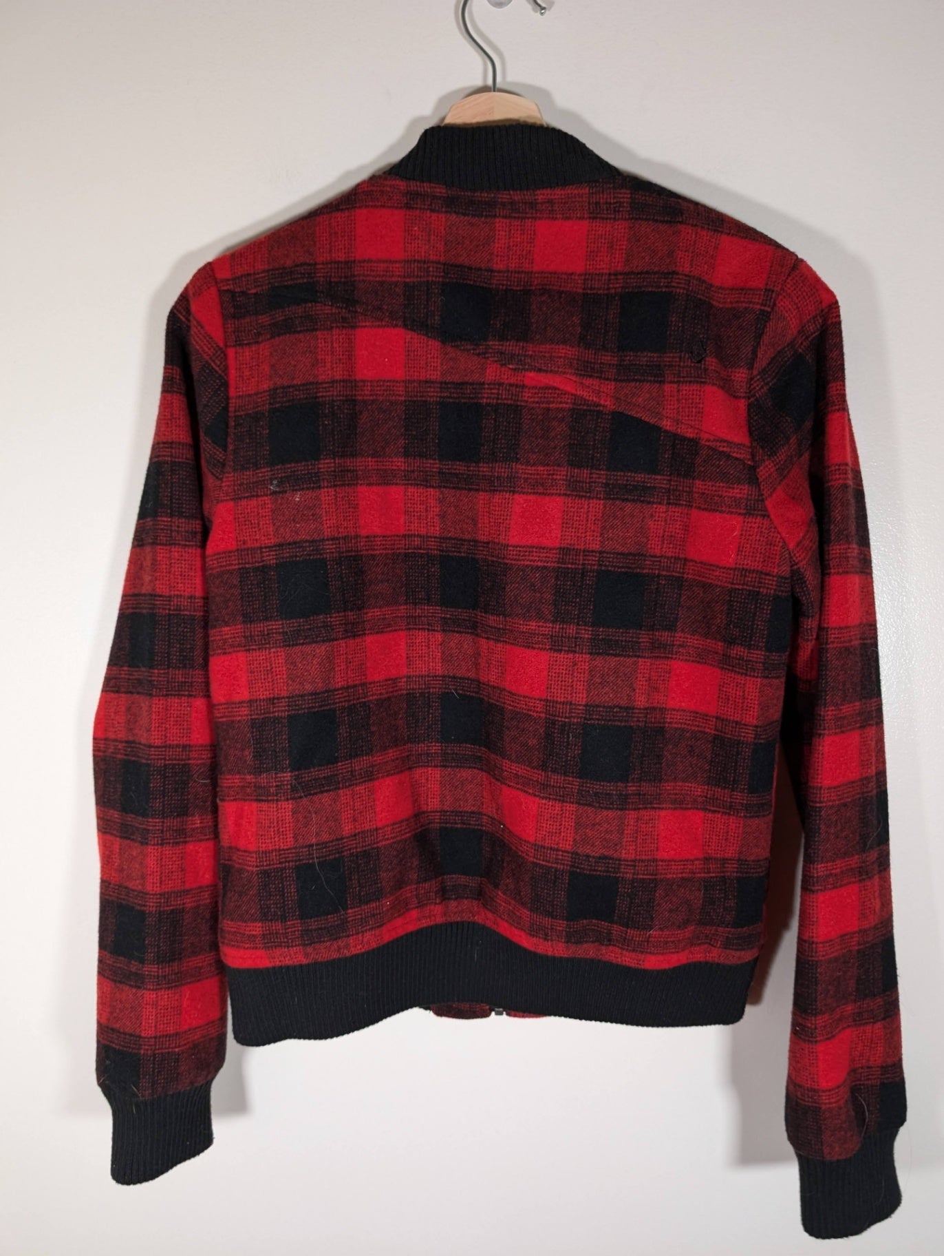 Volcom plaid wool bomber - X-Small