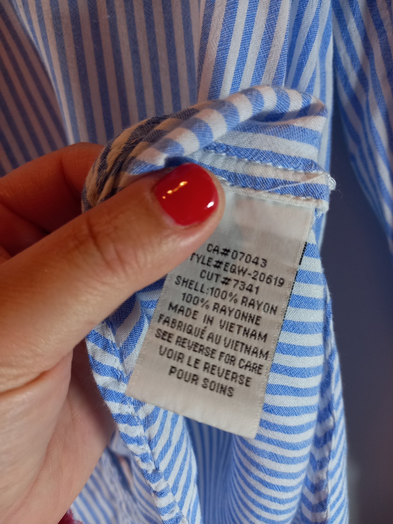 Velvet Heart striped shirt - S (Minor Flaw)