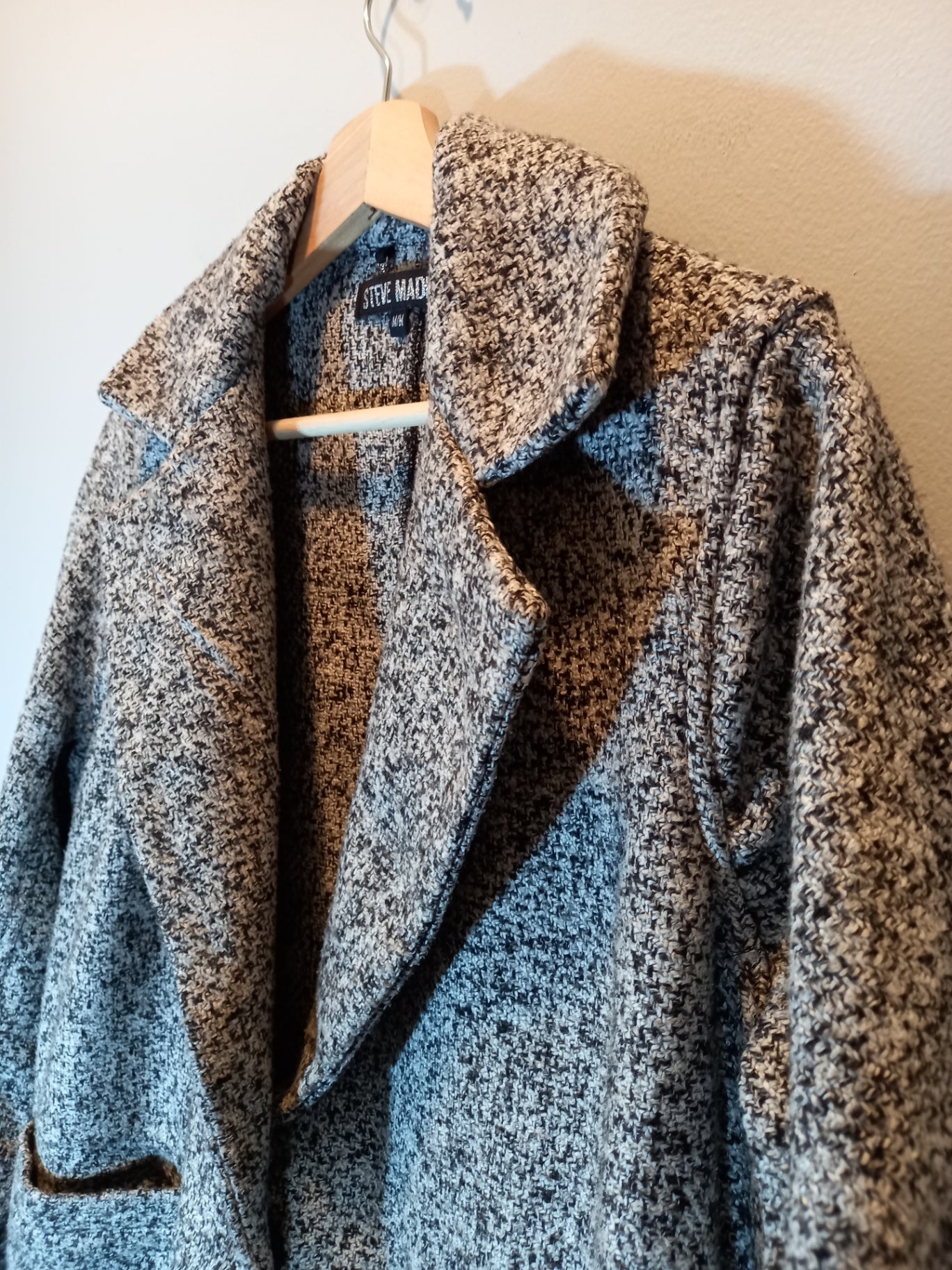 Steve Madden black & white coat - Medium
