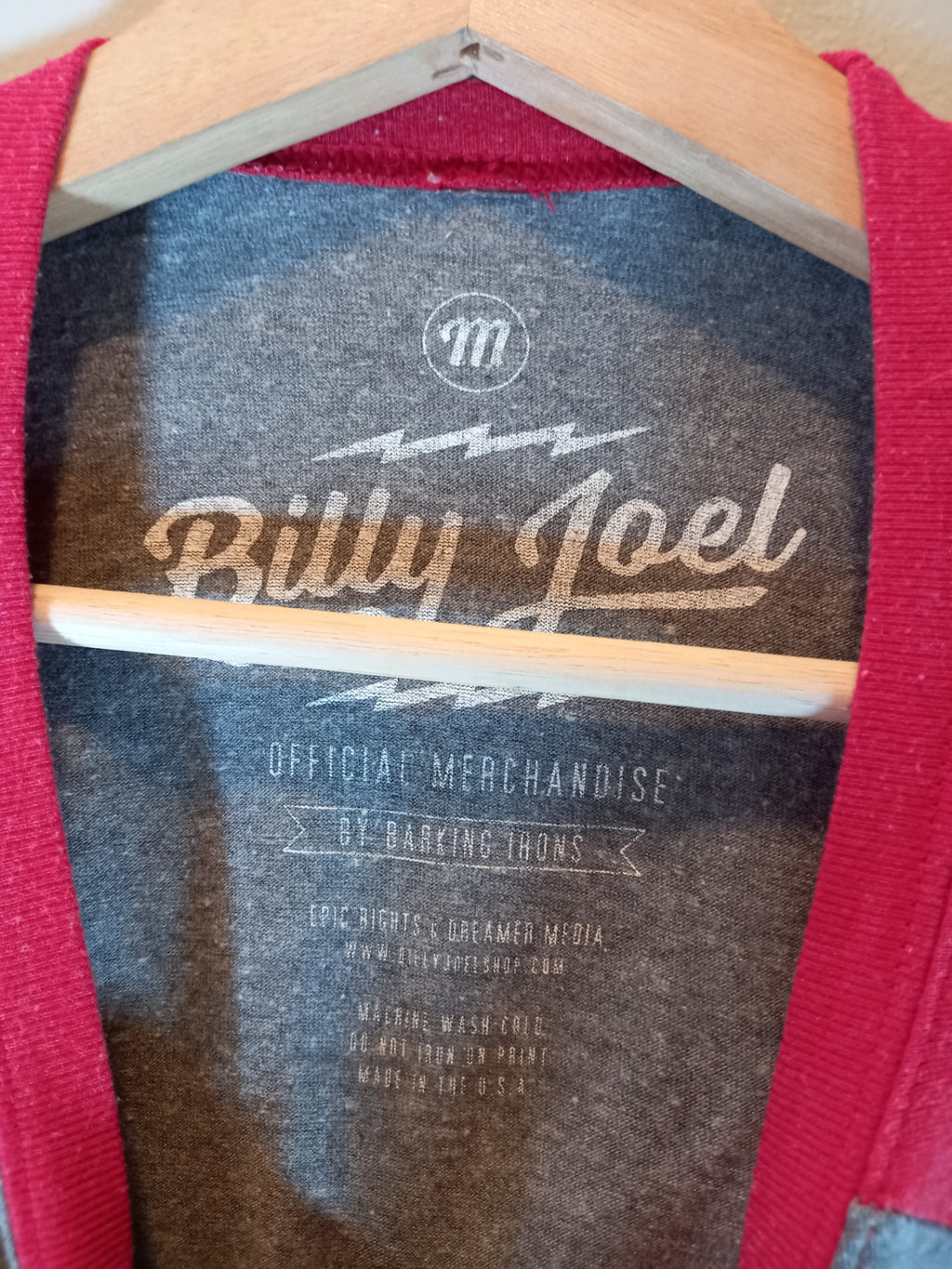 Billy Joel baseball style long-sleeve - Medium