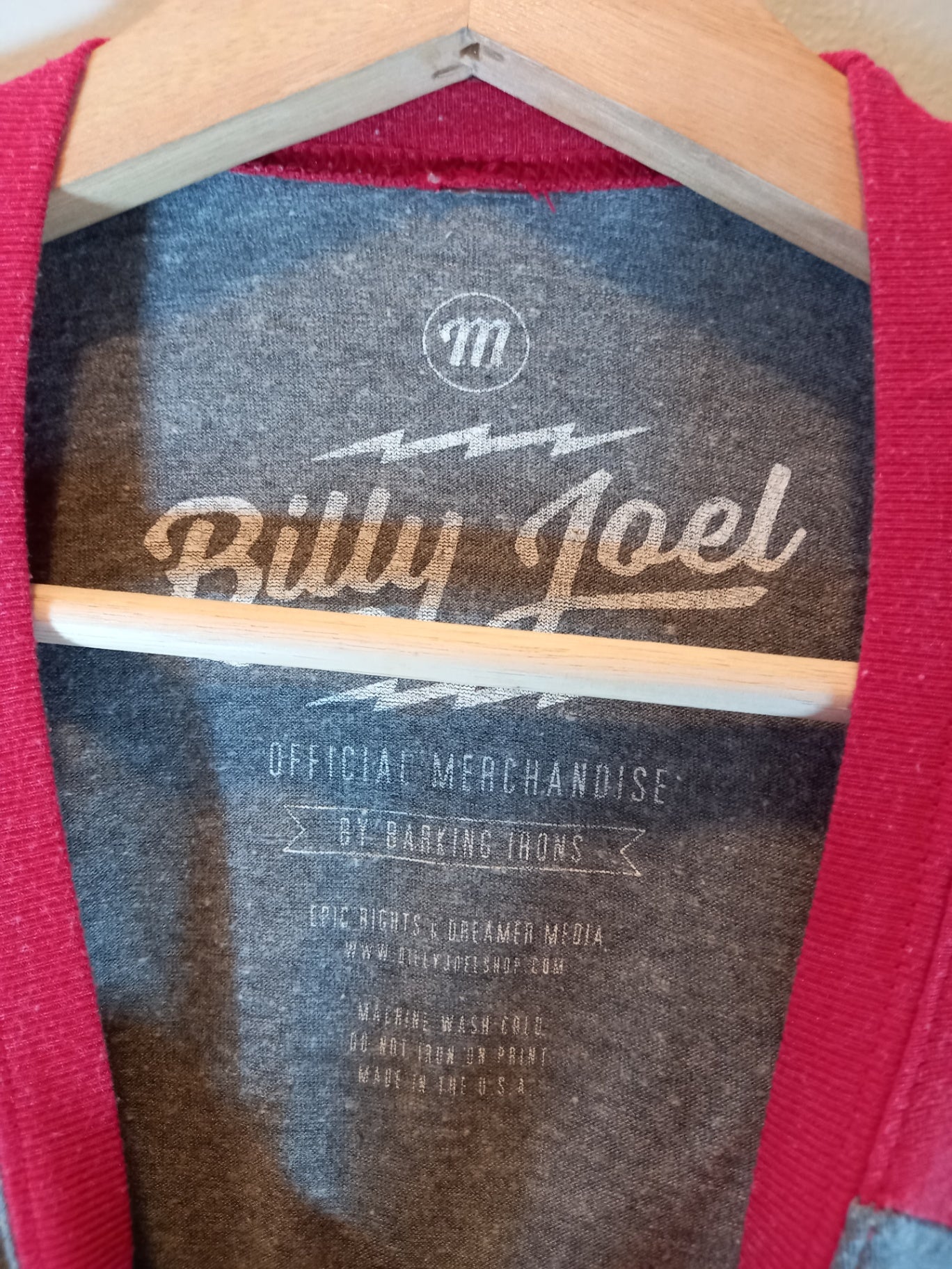 Billy Joel baseball style long-sleeve - Medium