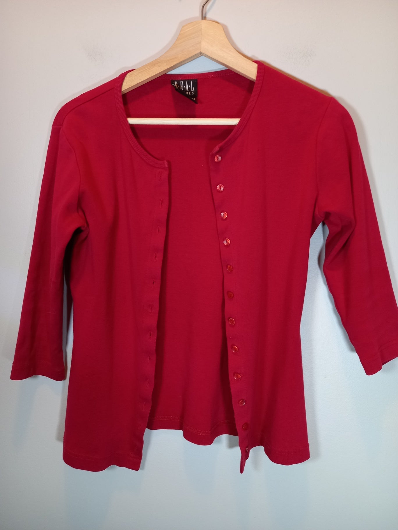 Real red cardigan - Medium