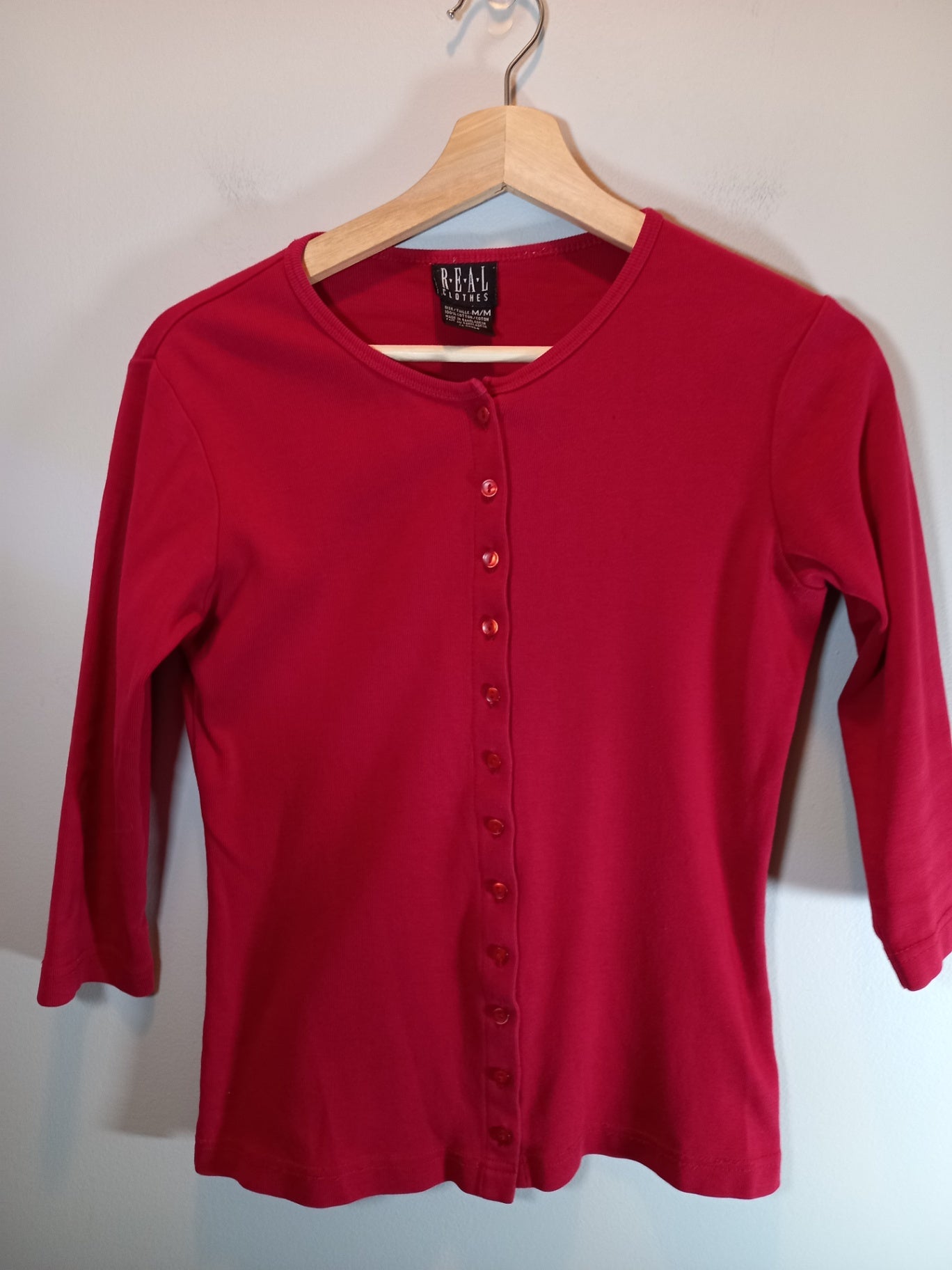 Real red cardigan - Medium