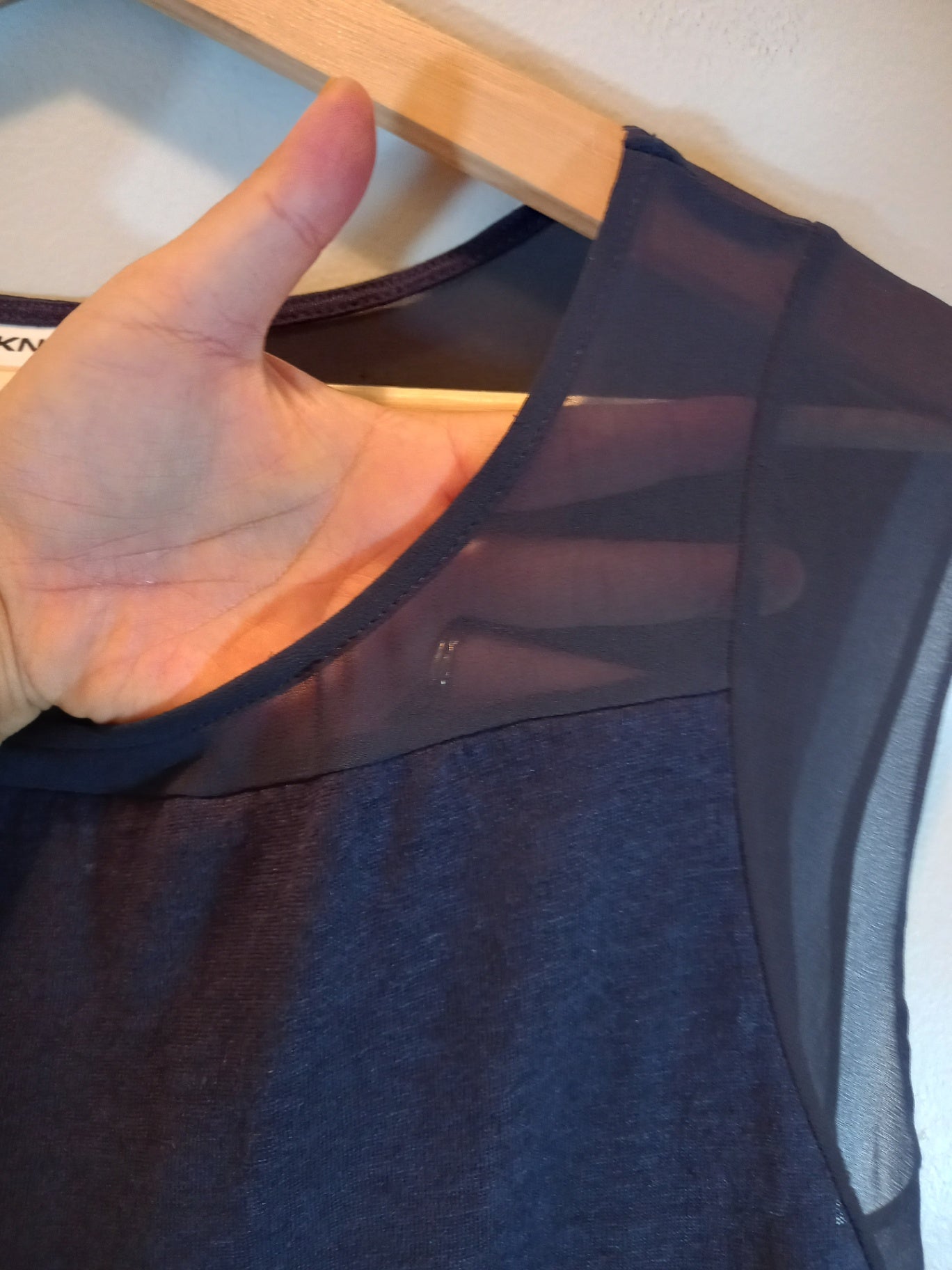 DKNY navy blouse - Small