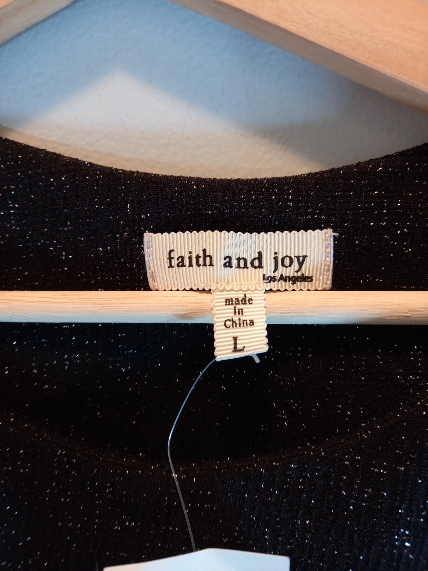 NWT Faith and Joy sparkly blouse - Large