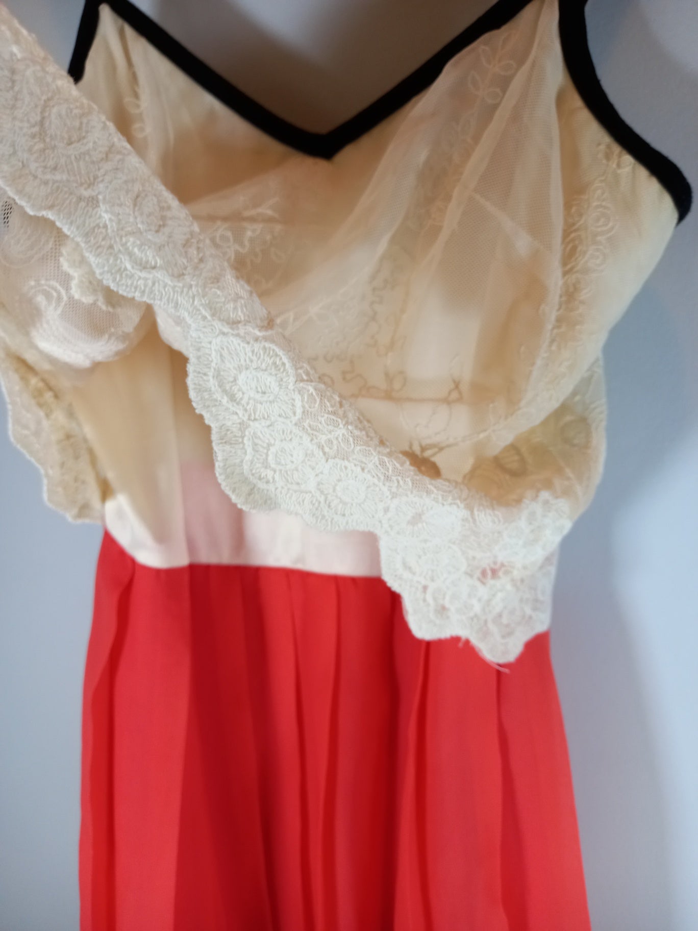 Maison Jules cream & coral dress - Large