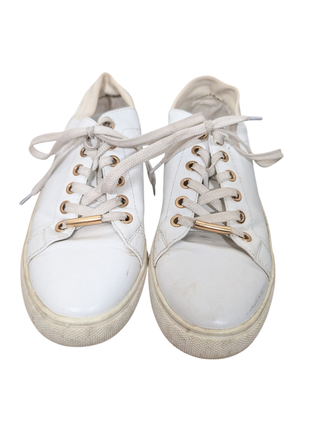Steven Madden white/gold sneaker - SZ 36 (Minor Flaw)