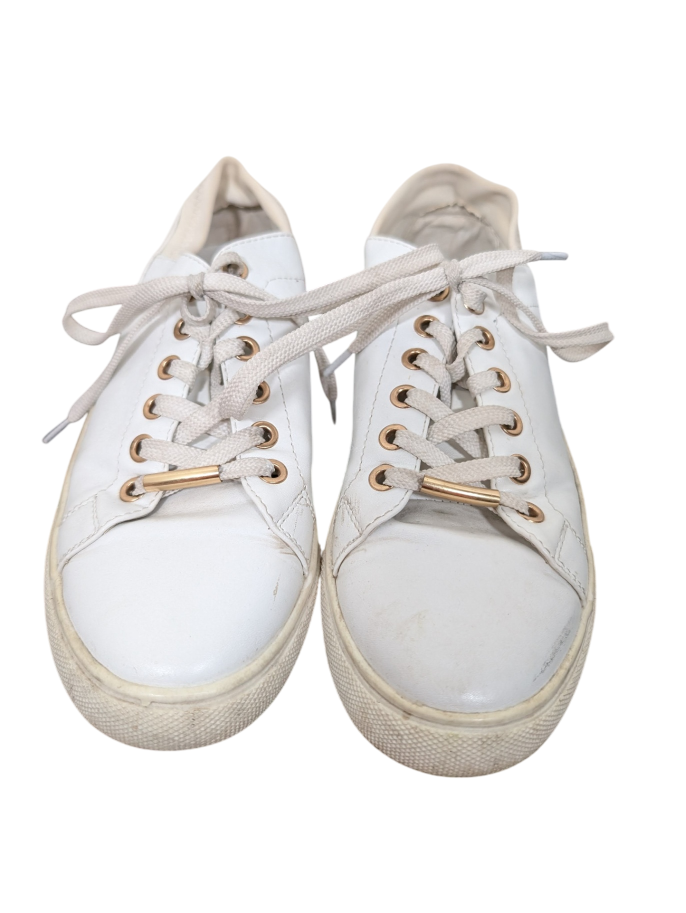 Steven Madden white/gold sneaker - SZ 36 (Minor Flaw)