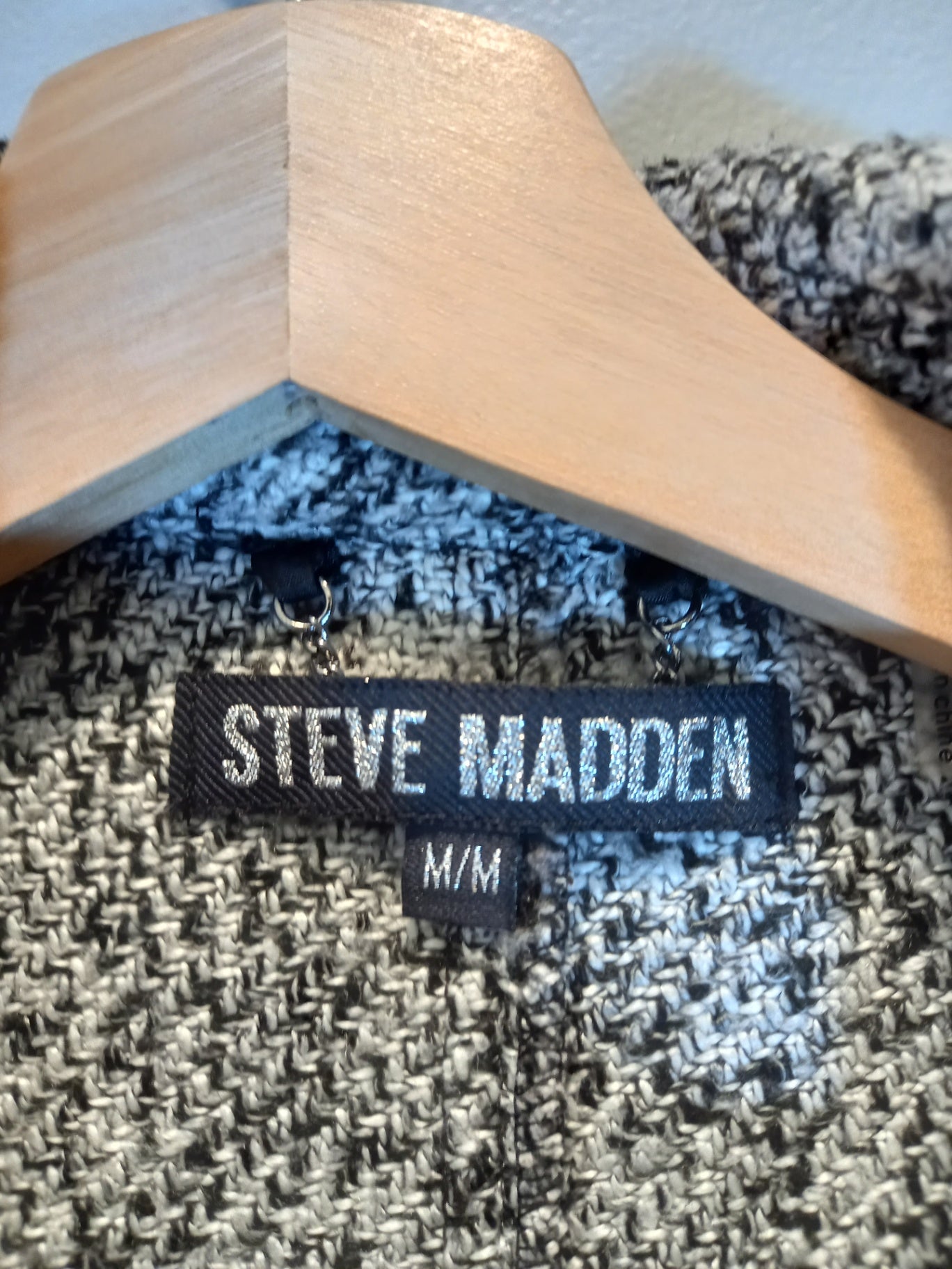 Steve Madden black & white coat - Medium