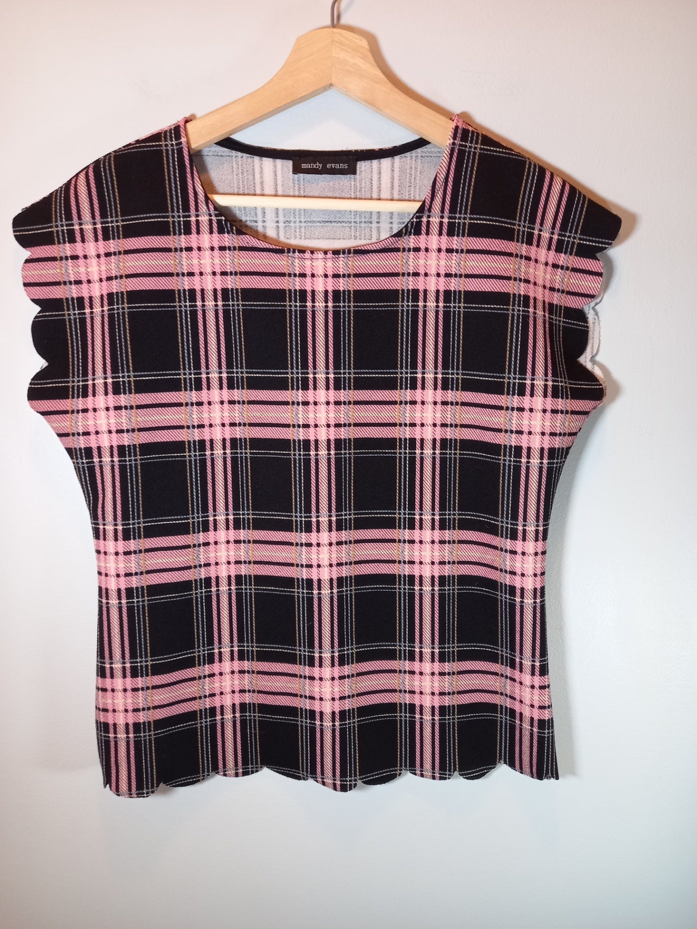 Mandy Evans pink plaid blouse - Small