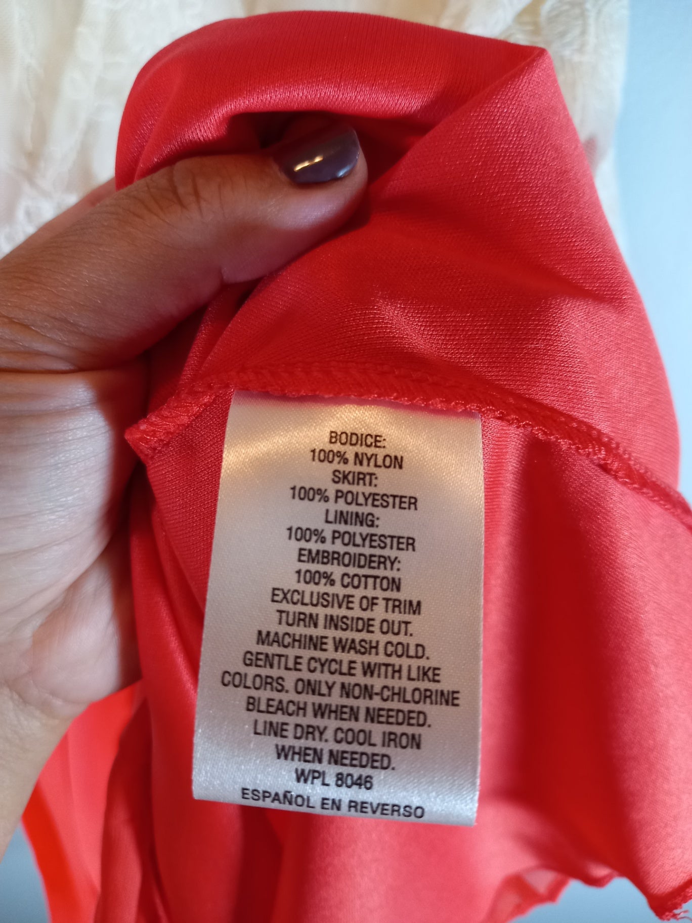 Maison Jules cream & coral dress - Large