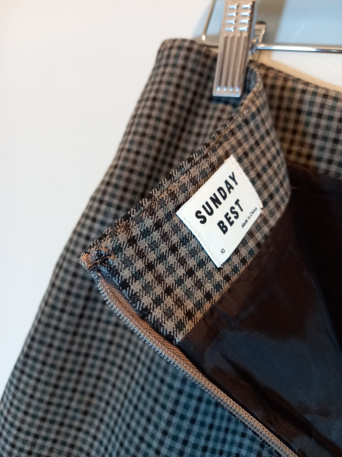 NWT Sunday Best checkered plaid skirt - SZ 10