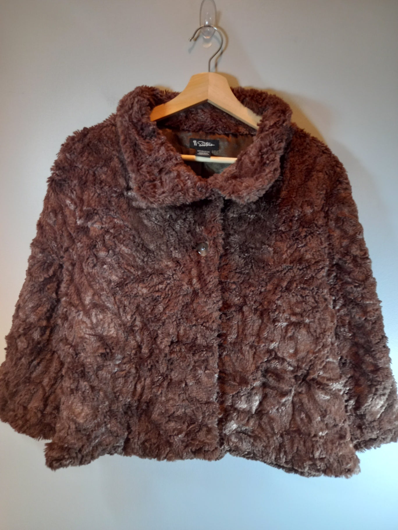 ii Sisters Brown Fuzzy Jacket - Medium
