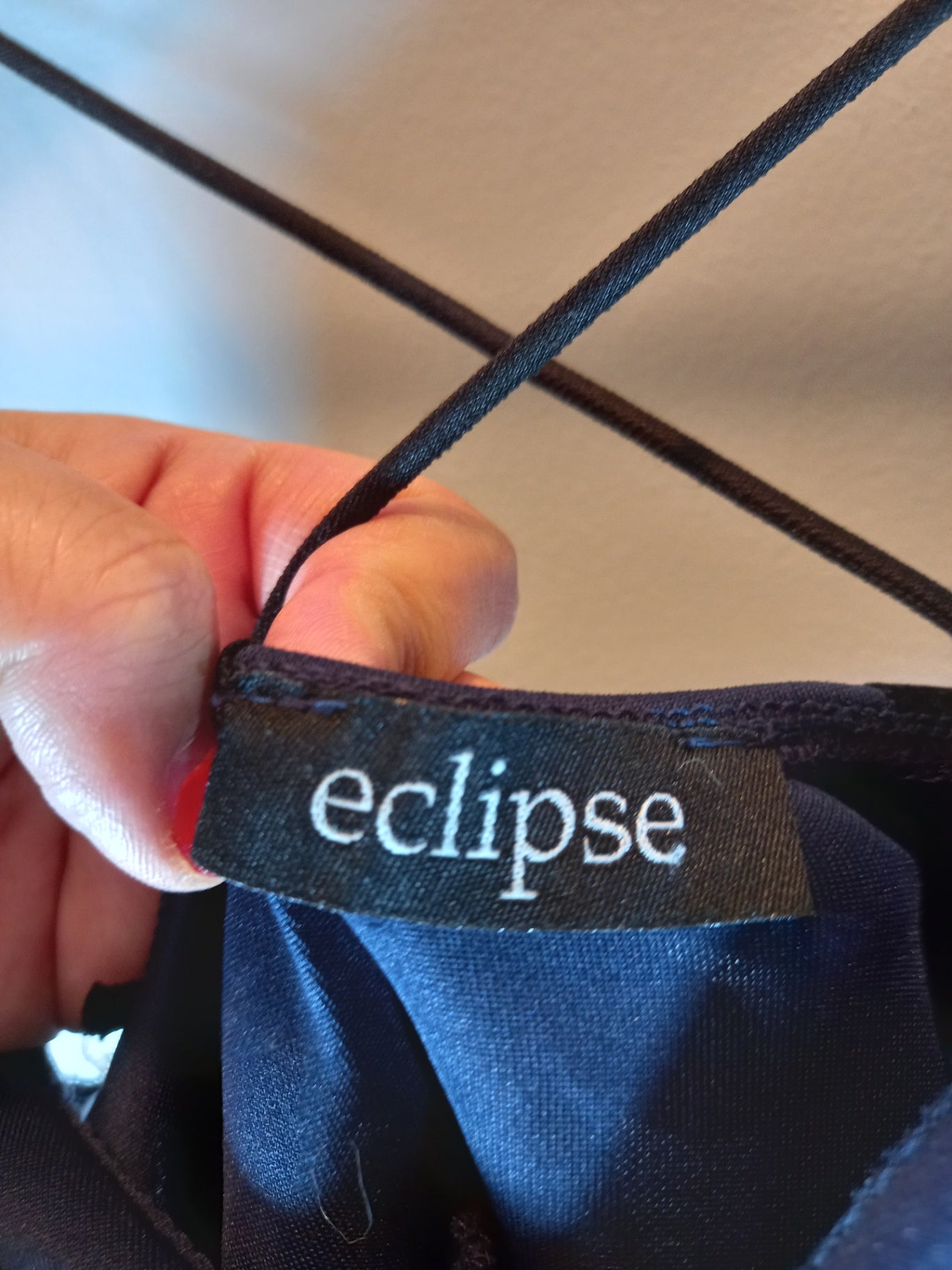 Eclipse navy velvet rose dress - Small