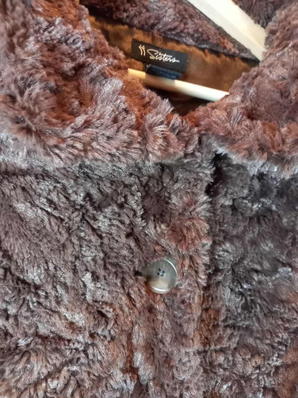 ii Sisters Brown Fuzzy Jacket - Medium