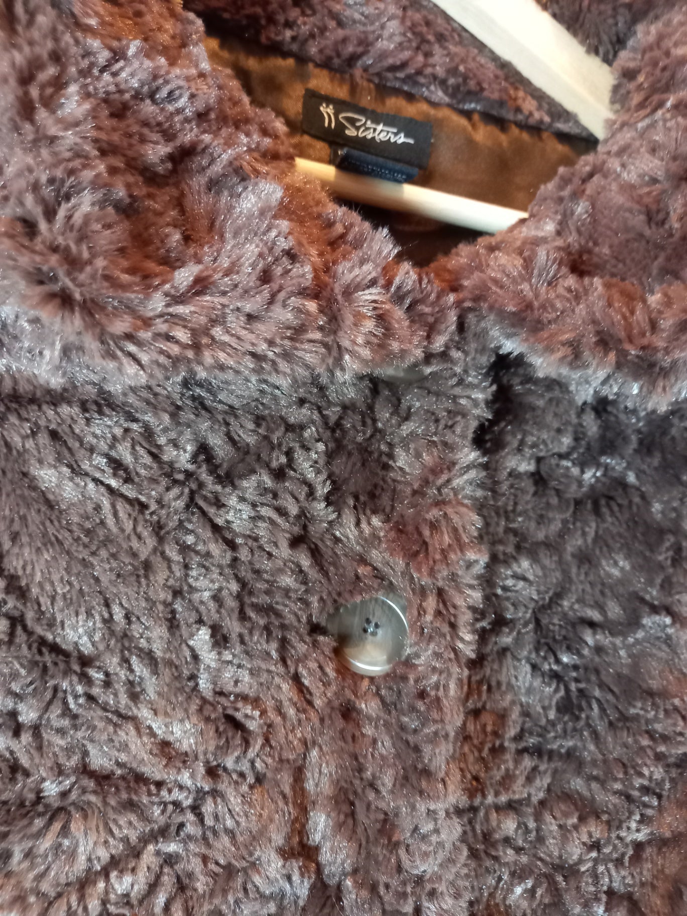 ii Sisters Brown Fuzzy Jacket - Medium