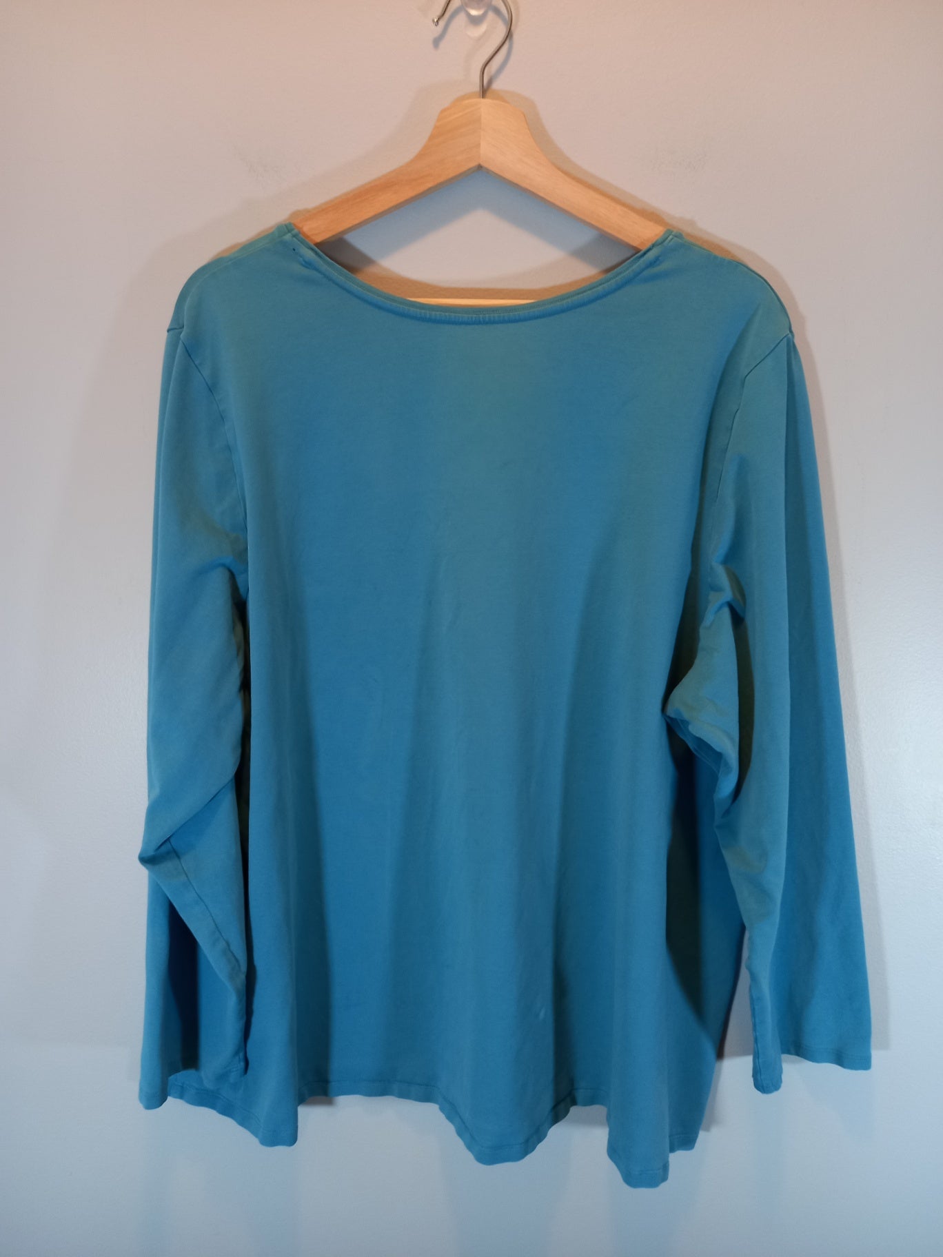 No label teal long-sleeve - appears 3XL/4XL (Minor flaw)