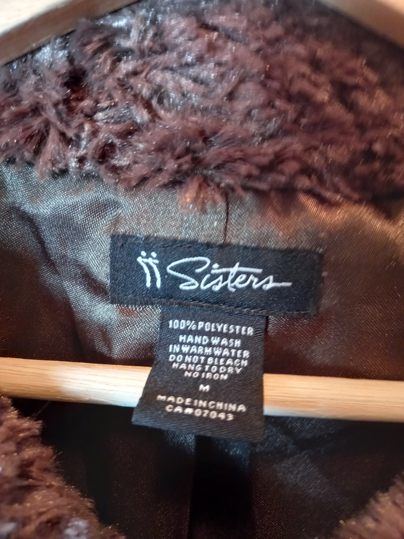 ii Sisters Brown Fuzzy Jacket - Medium