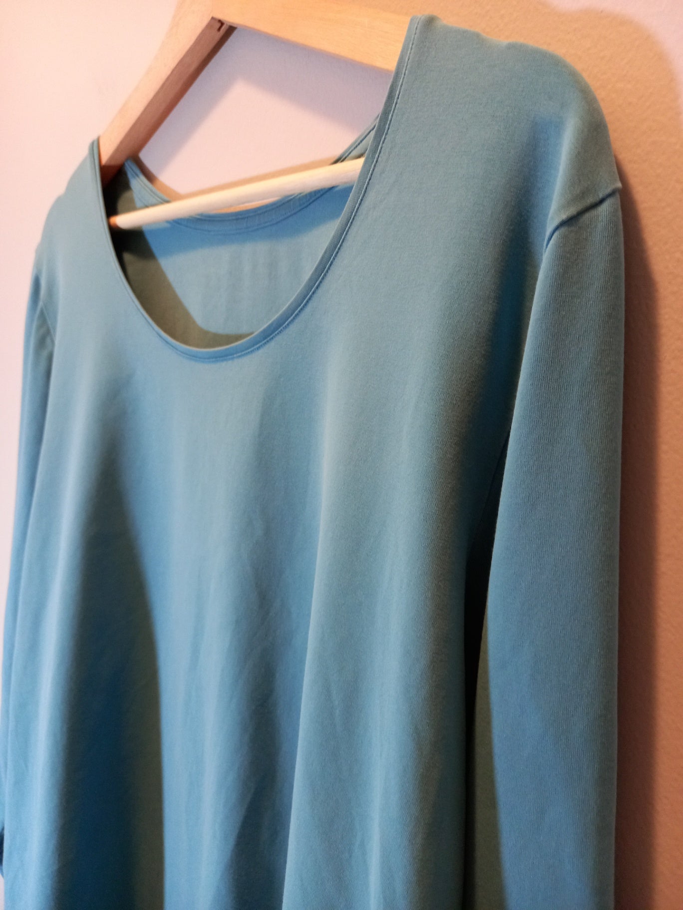 No label teal long-sleeve - appears 3XL/4XL (Minor flaw)