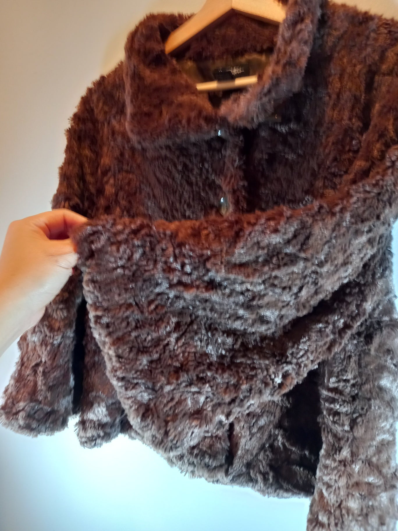 ii Sisters Brown Fuzzy Jacket - Medium