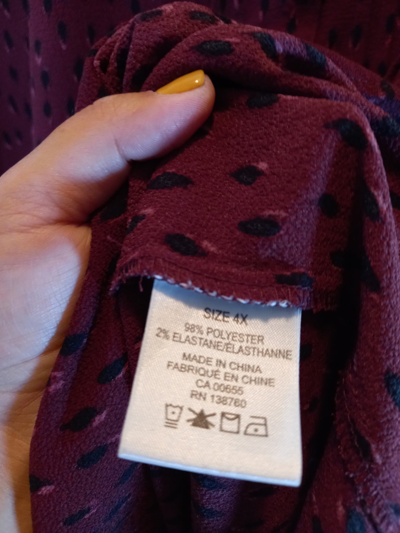 In Every Story maroon blouse - SZ 4XL