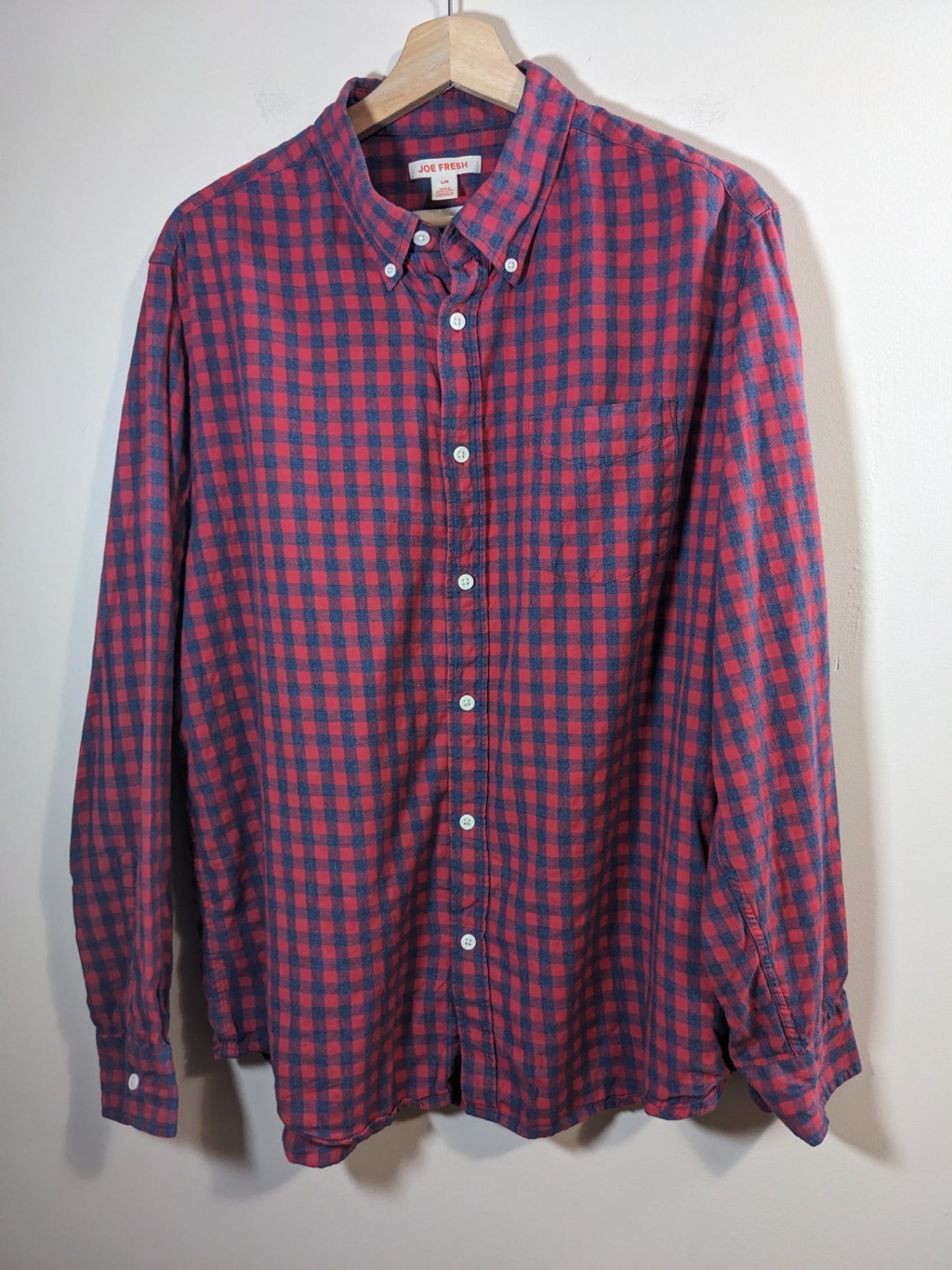 Joe fresh flannel classic fit button down - Large