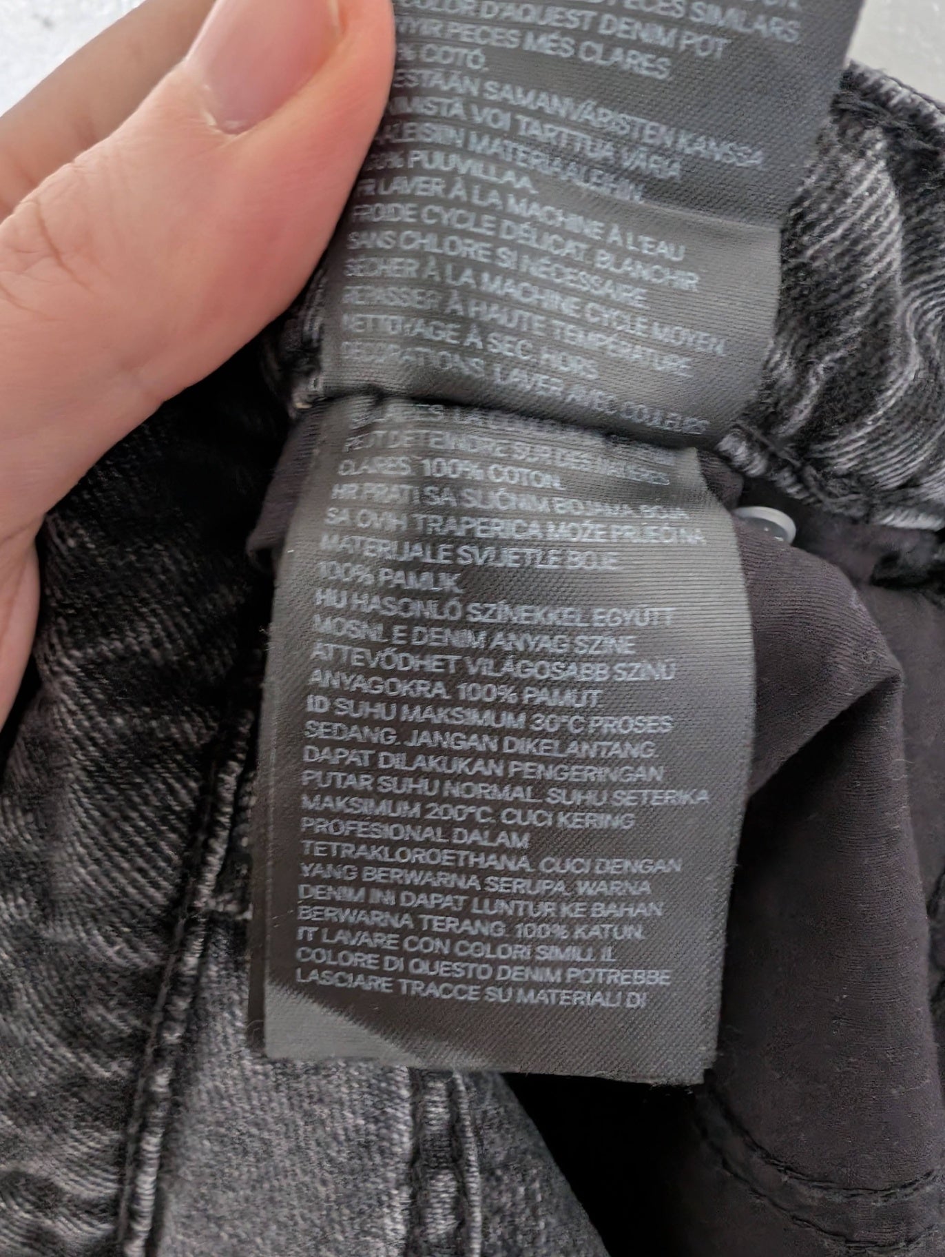 &Denim boyfriend low rise black jeans - SZ 8