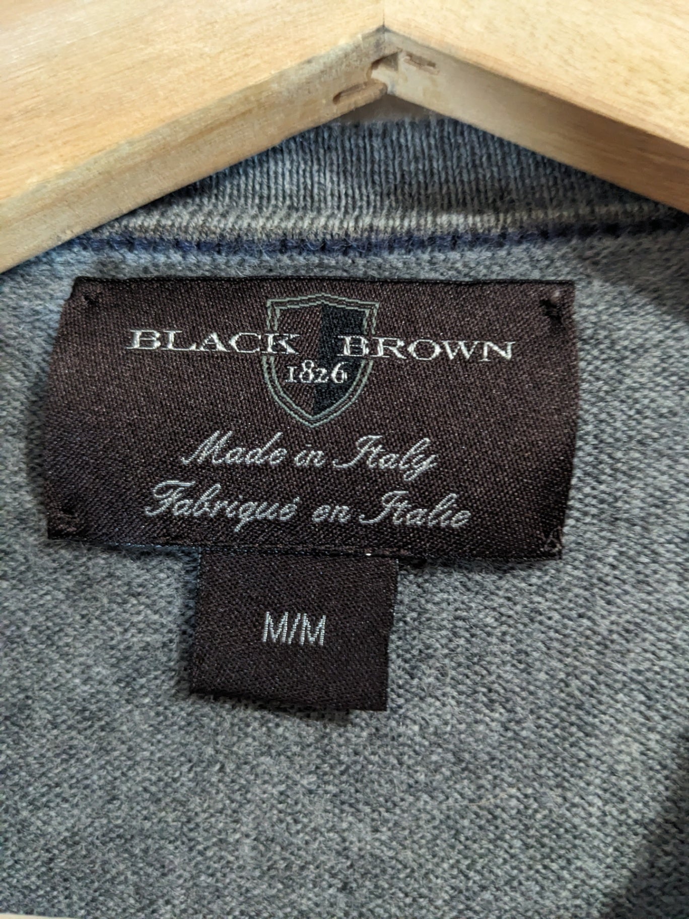 Black Brown knit long-sleeve - Men's Medium (Minor Flaw)