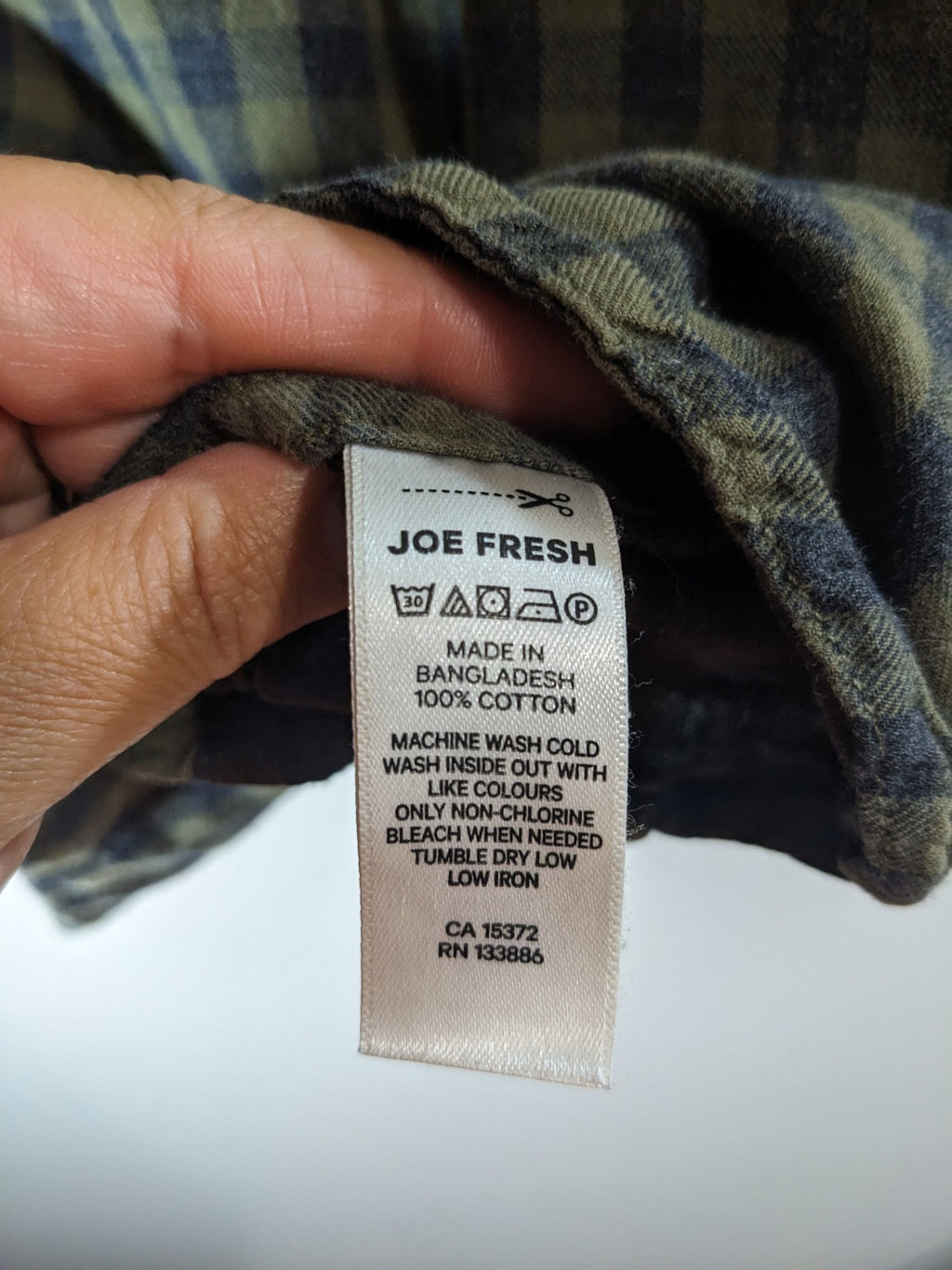 Joe fresh flannel button up shirt- Large