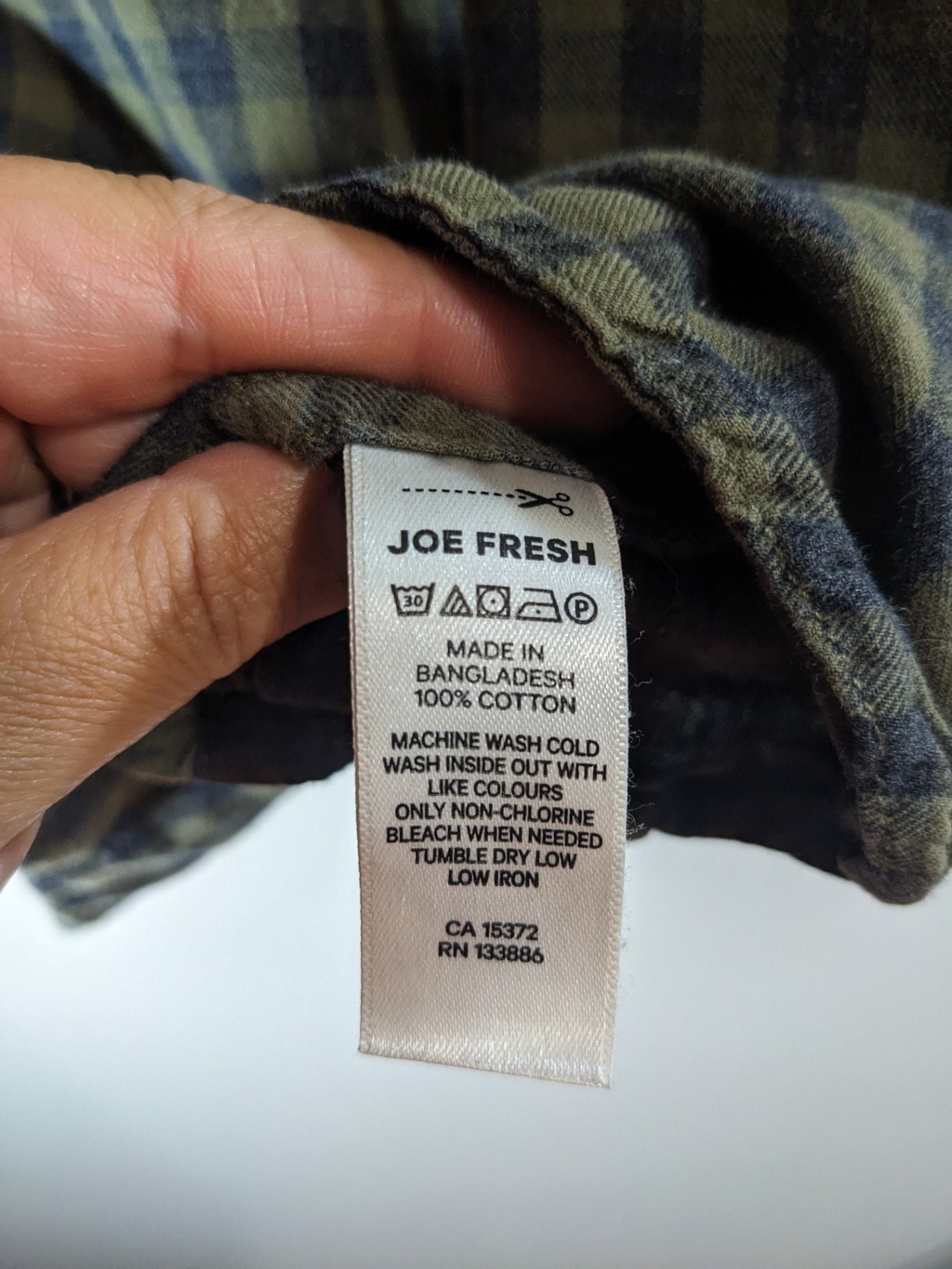 Joe fresh flannel button up shirt- Large