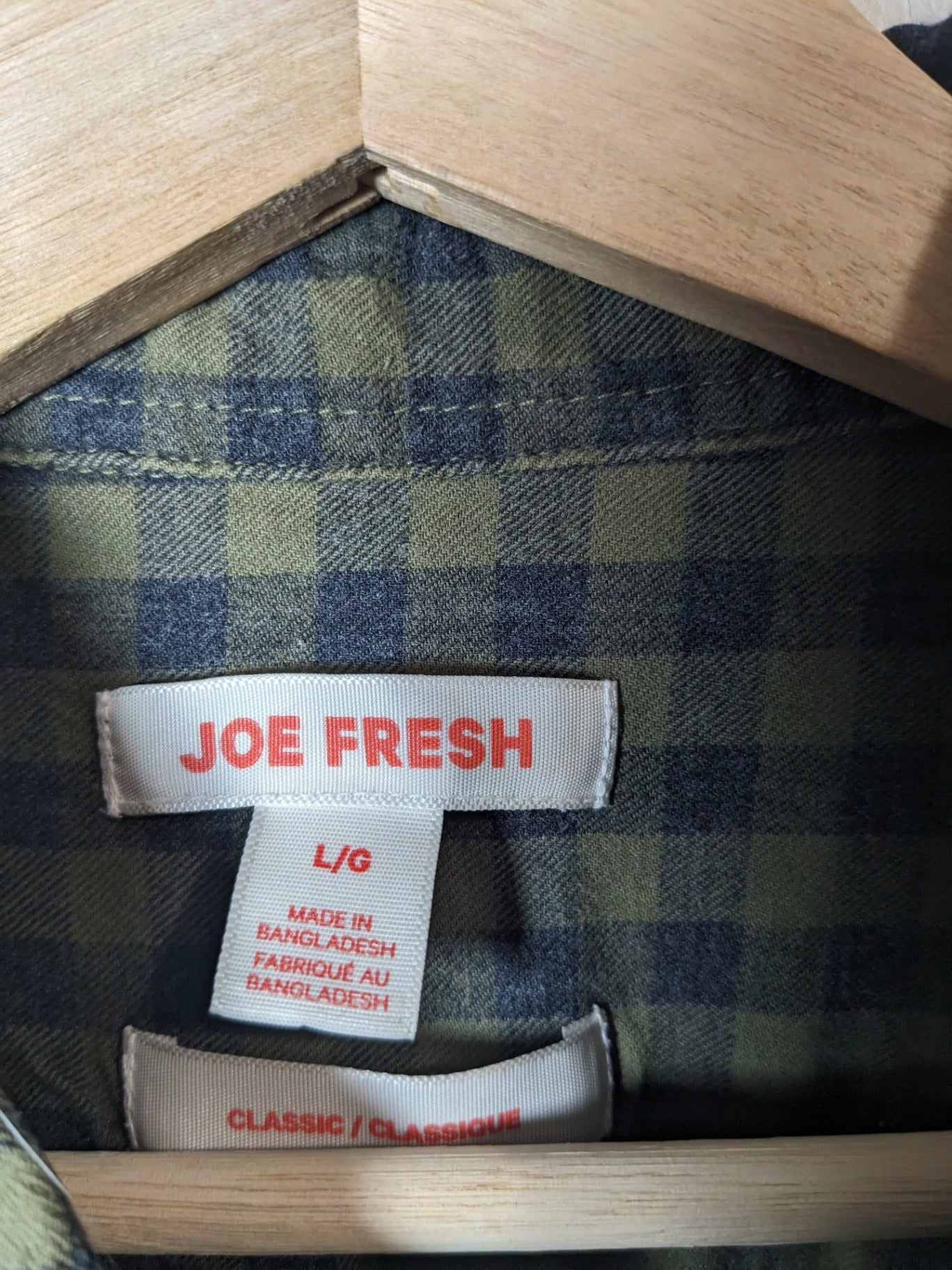 Joe fresh flannel button up shirt- Large