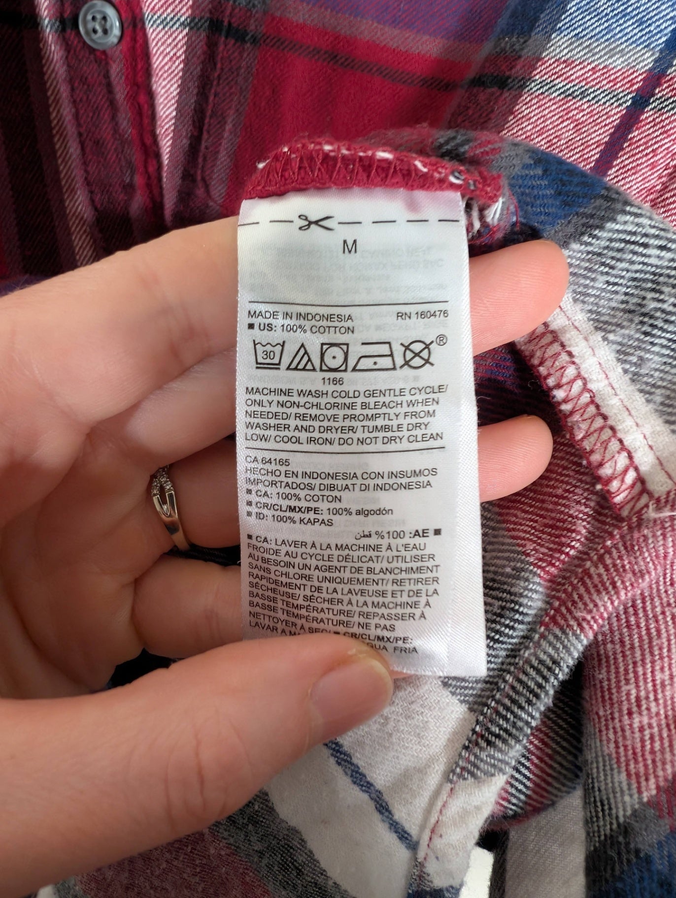 Old Navy red plaid - Medium