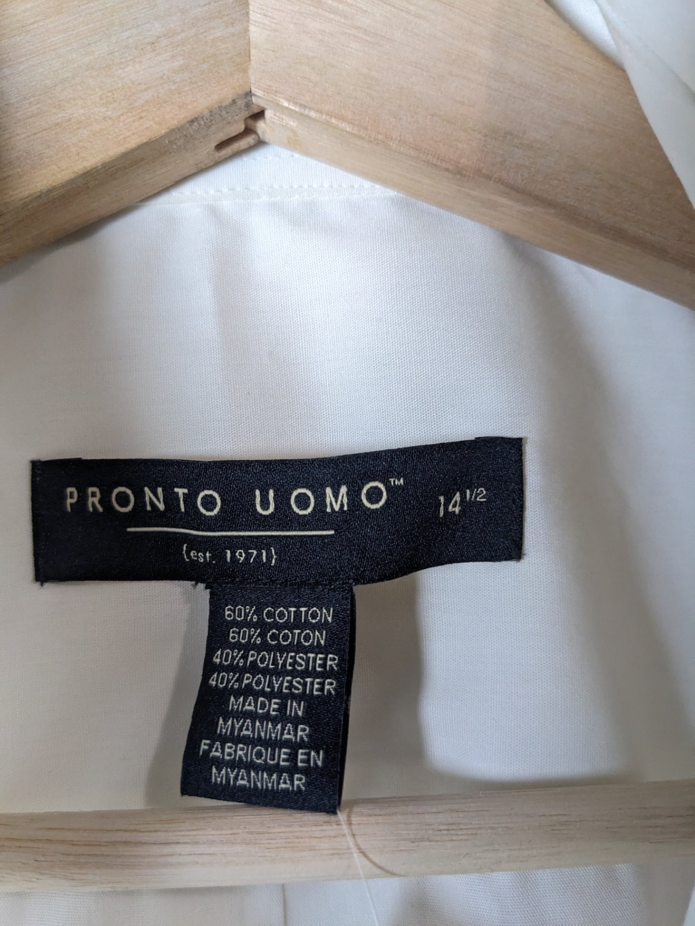 Pronto Uomo button up dress shirt - SZ 14.5 (Minor Flaw)
