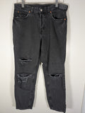 &Denim boyfriend low rise black jeans - SZ 8