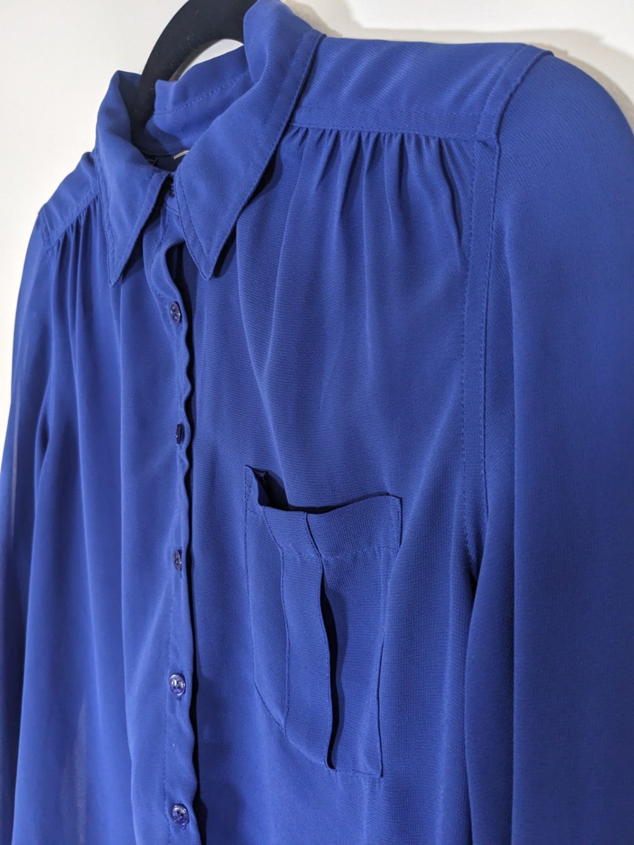 Guess sheer blue blouse - Small