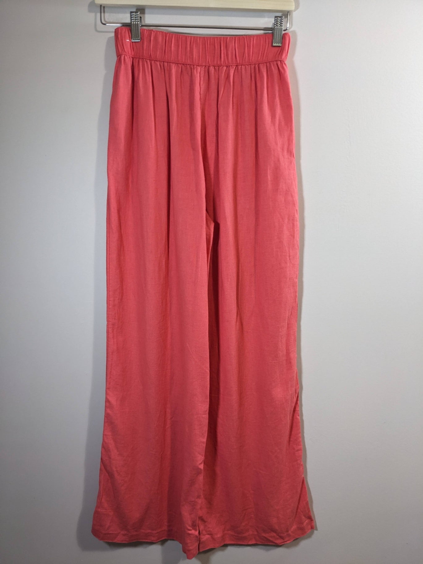 Abercrombie & Fitch coral linen pants - XS