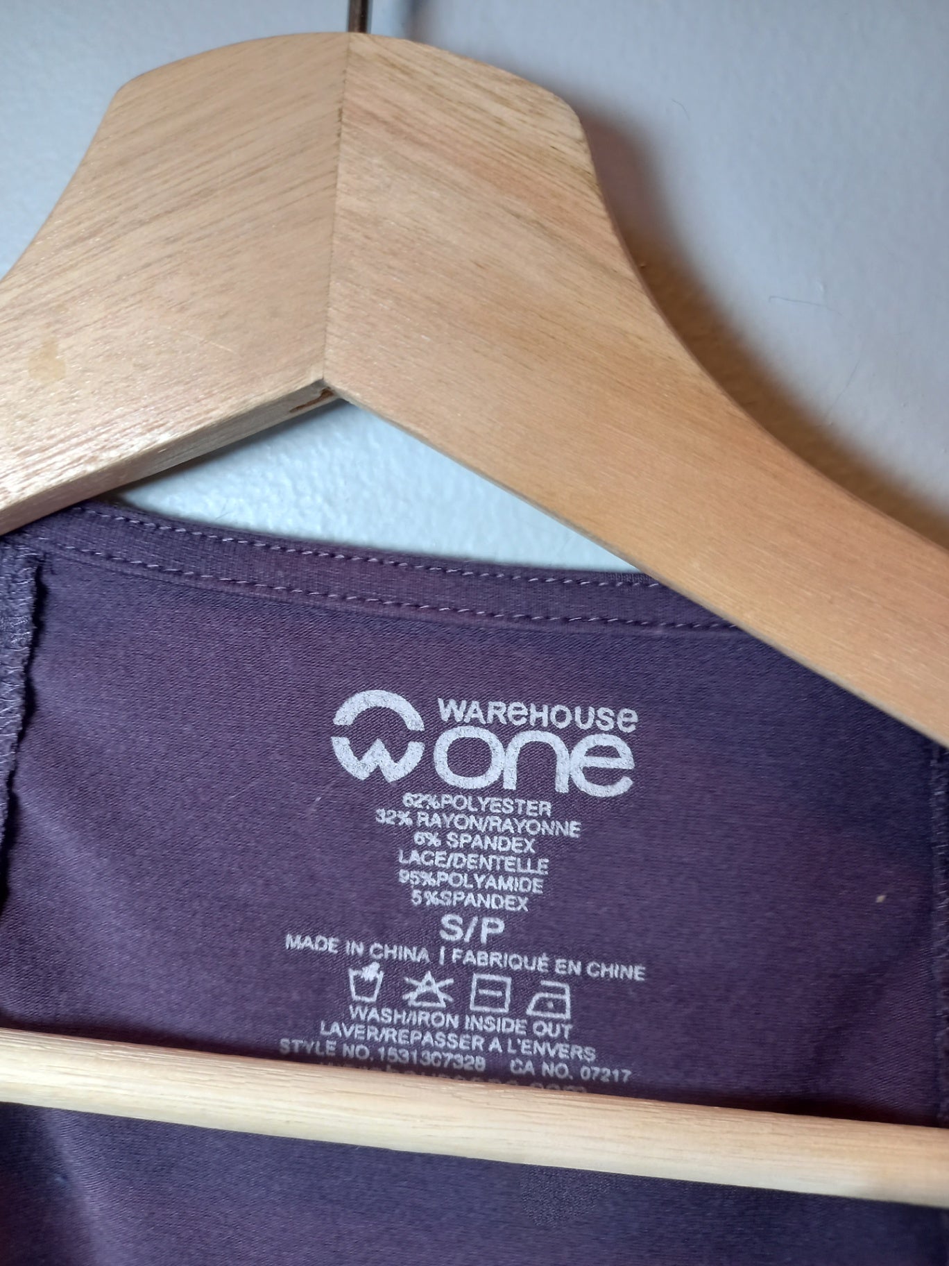 Warehouse One purple lace tank - Small